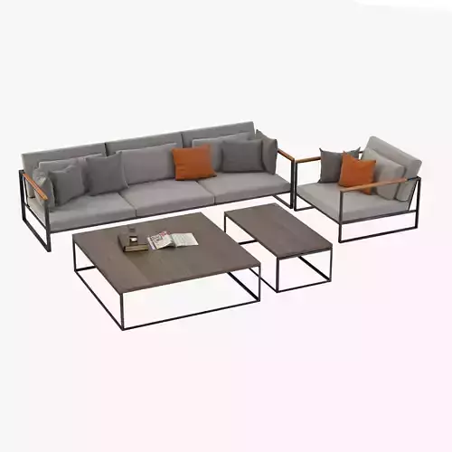 Roshults Garden Easy Sofa Chair Set Outdoor