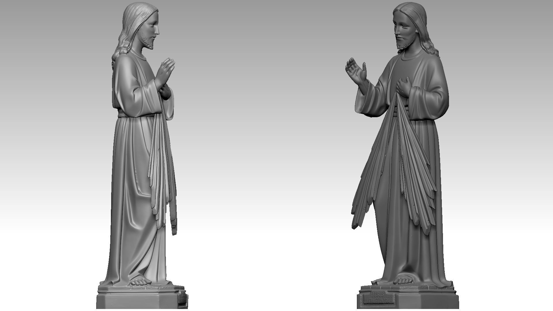 Jesus  Christ - Devine Mercy  3D print model_7