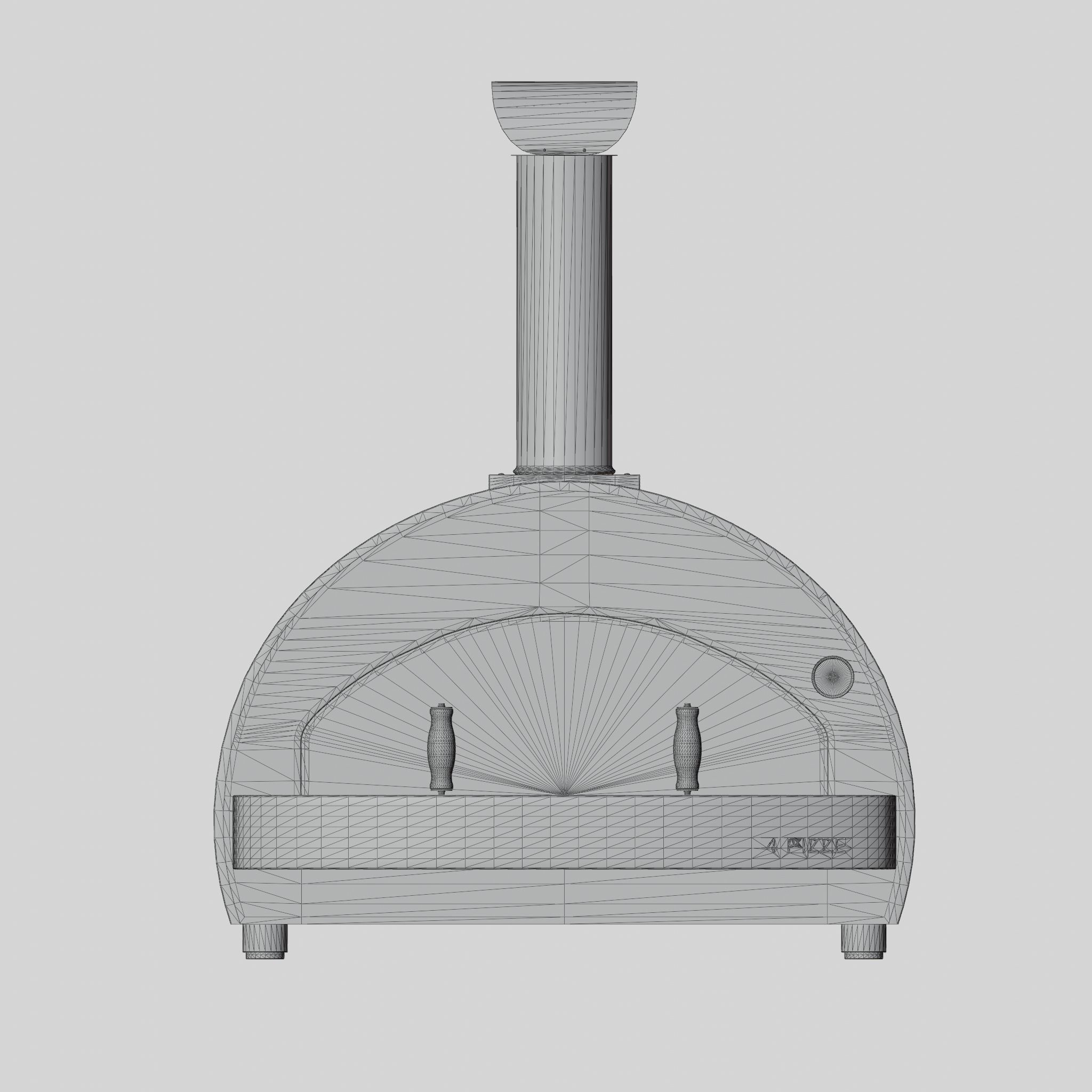 3D model of Pizza oven- 4 PIZZE TOP Low-poly 3D model_6