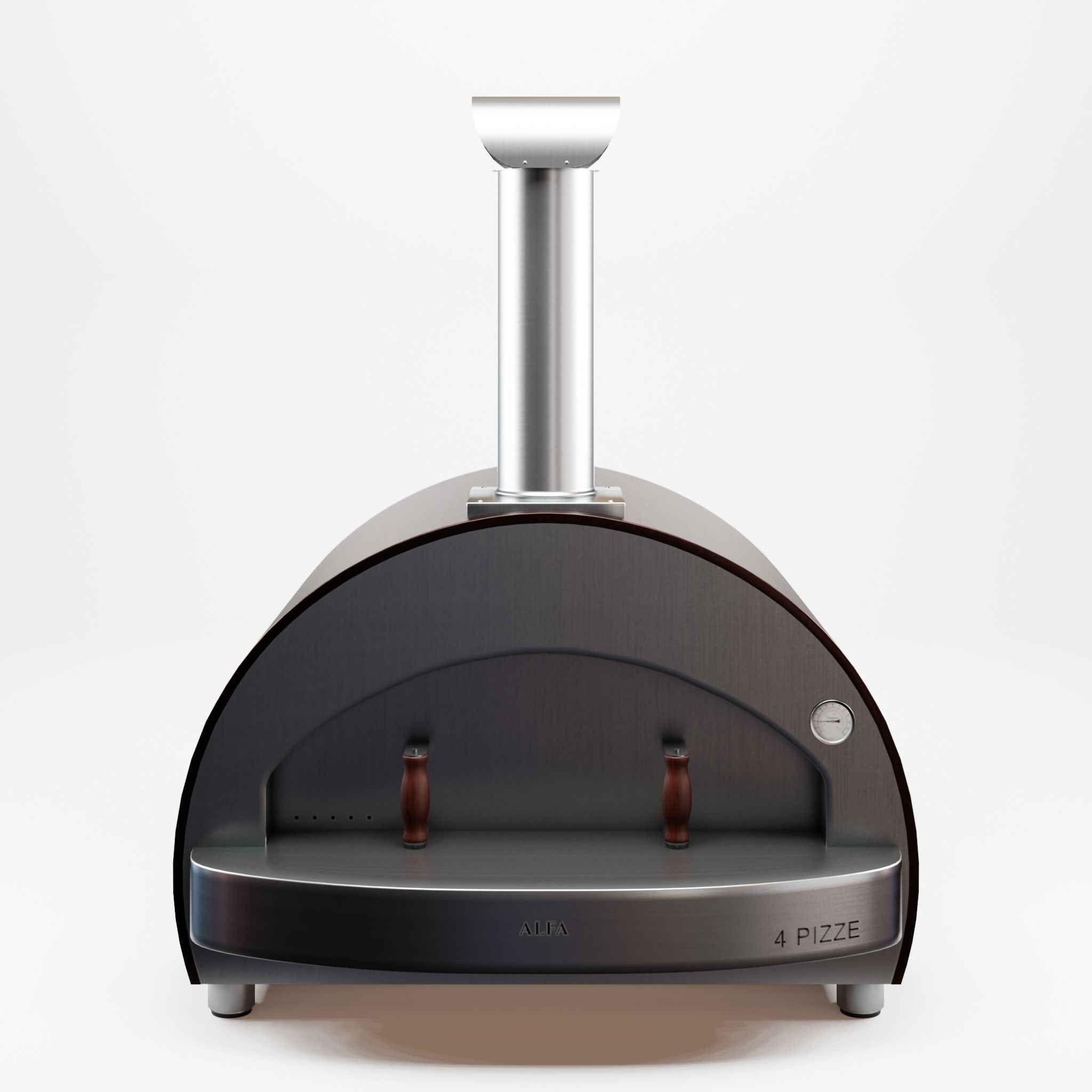 3D model of Pizza oven- 4 PIZZE TOP Low-poly 3D model_2