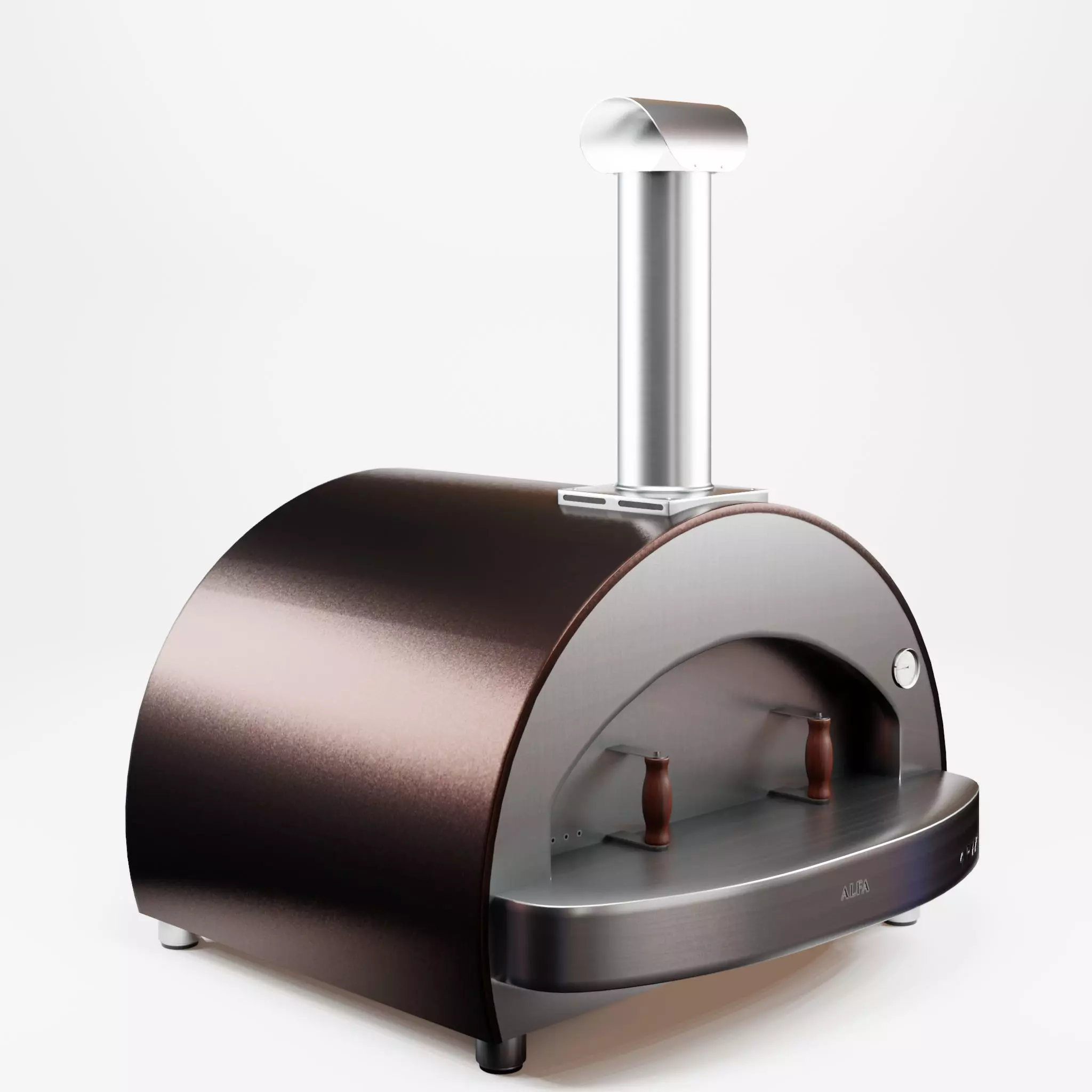 3D model of Pizza oven- 4 PIZZE TOP Low-poly 3D model_0
