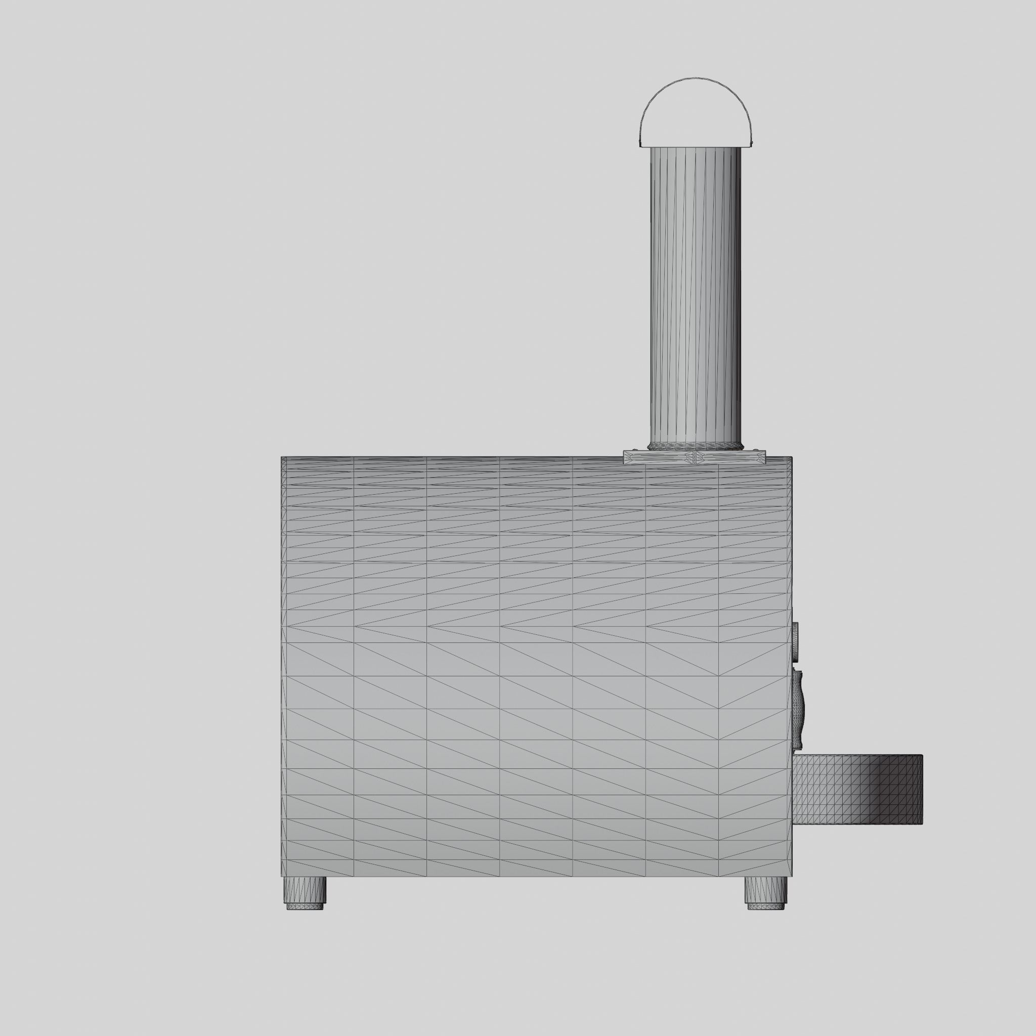 3D model of Pizza oven- 4 PIZZE TOP Low-poly 3D model_7