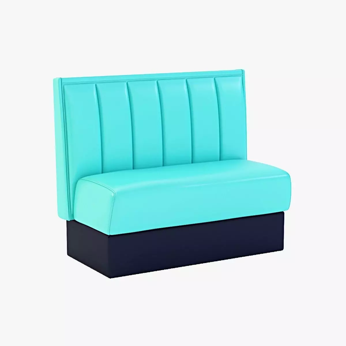 Retro Diner Booth 3D model