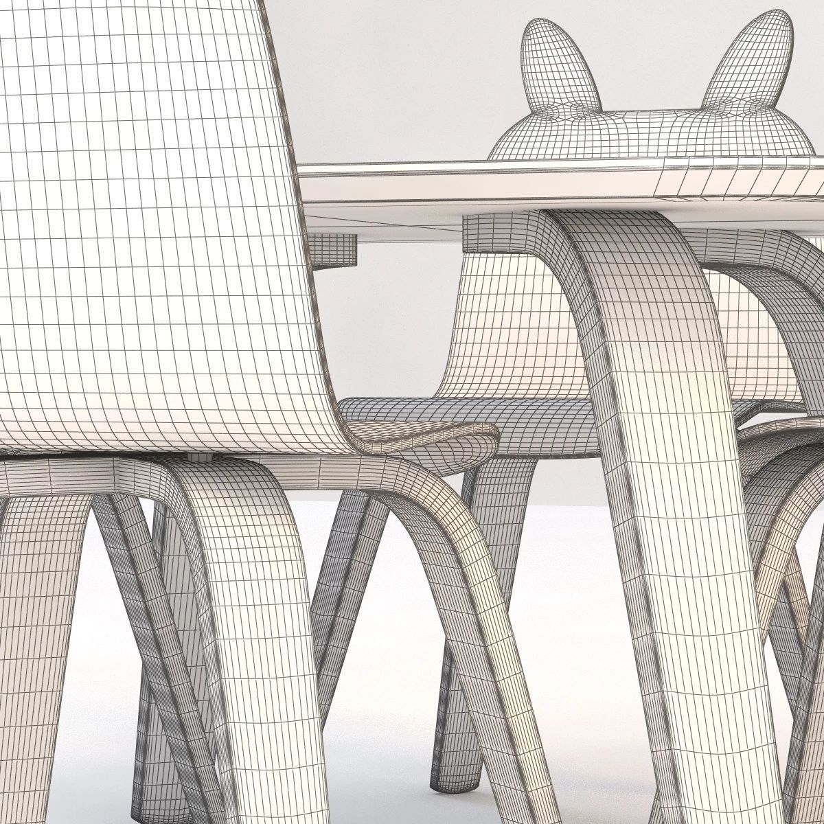 Oeuf Play Table And Chairs 3D model_9