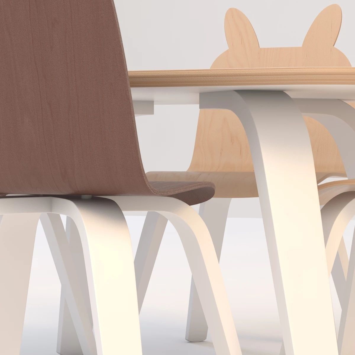 Oeuf Play Table And Chairs 3D model_6