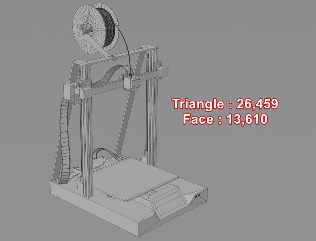 3D Printer Fdm filament pbr lowpoly gameready Low-poly 3D model_5