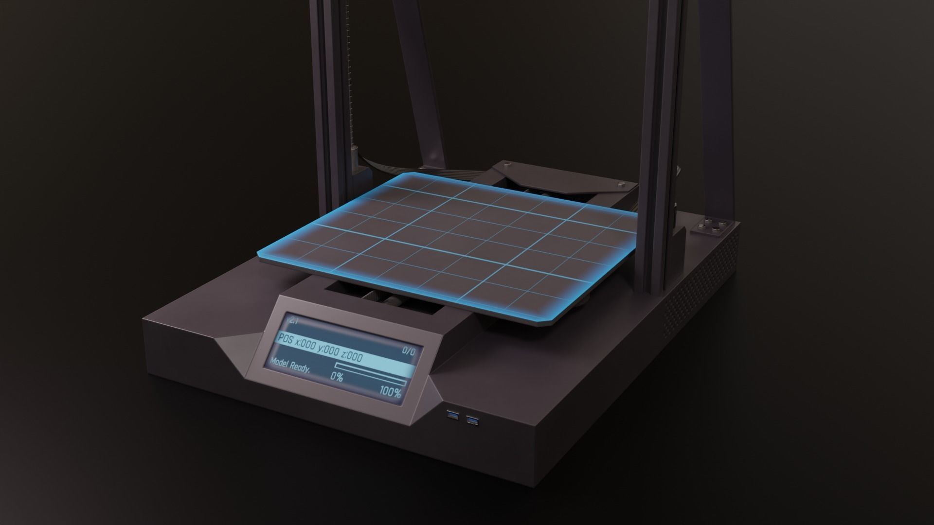 3D Printer Fdm filament pbr lowpoly gameready Low-poly 3D model_3