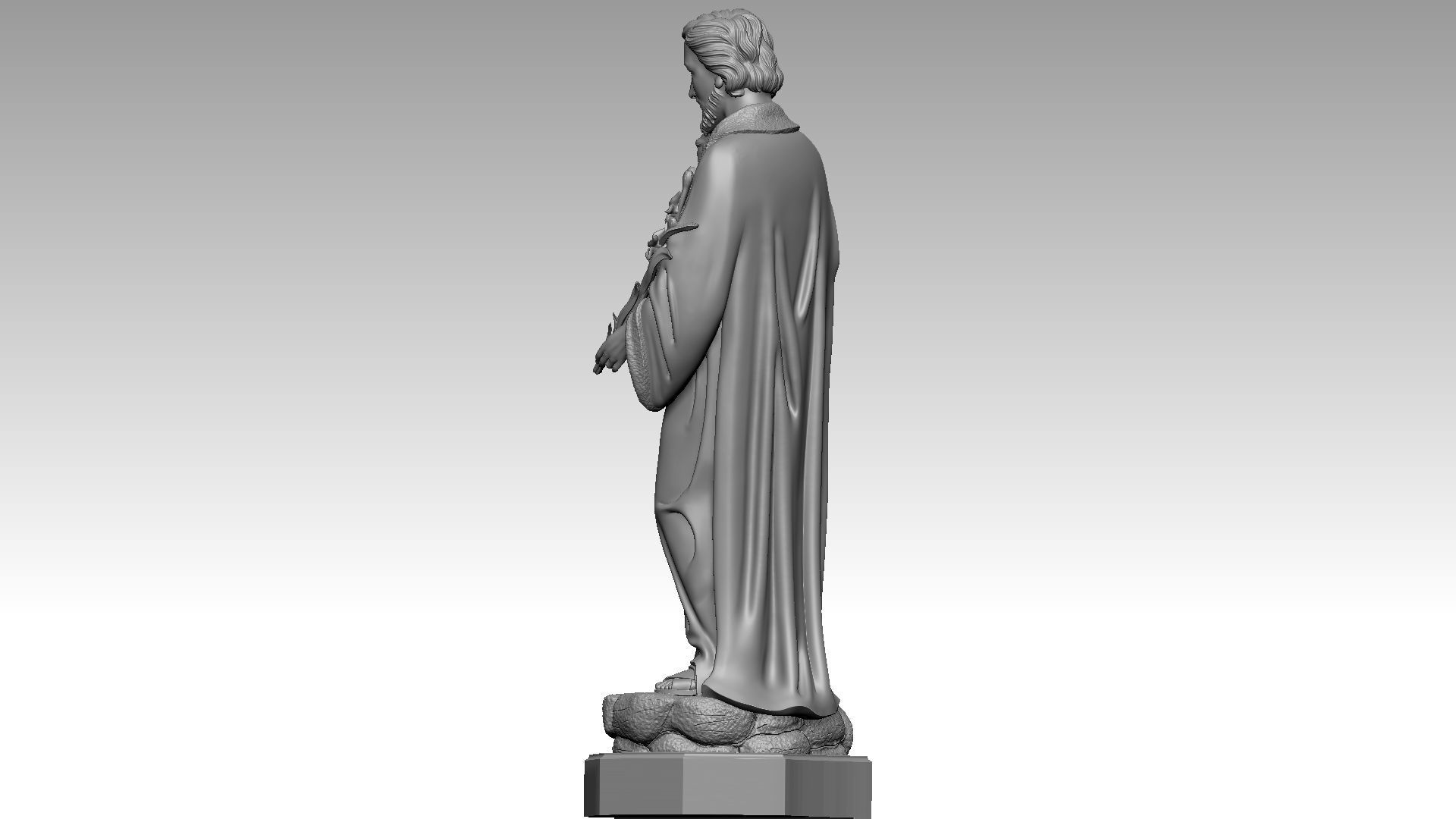 St Joseph with Jesus Christ 3D print model_4
