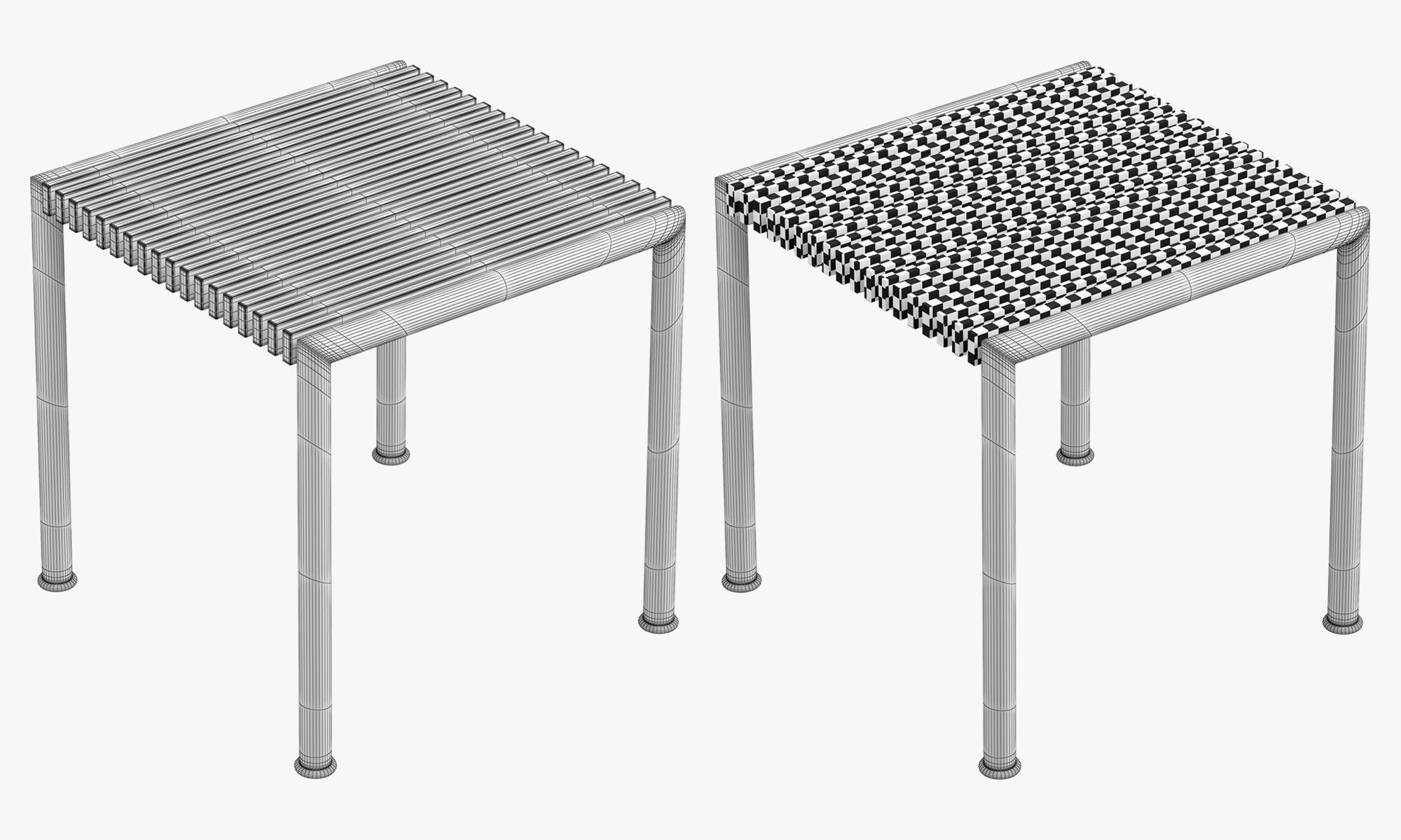 Beltempo Tropical lounge Square Side Table 3D model_11