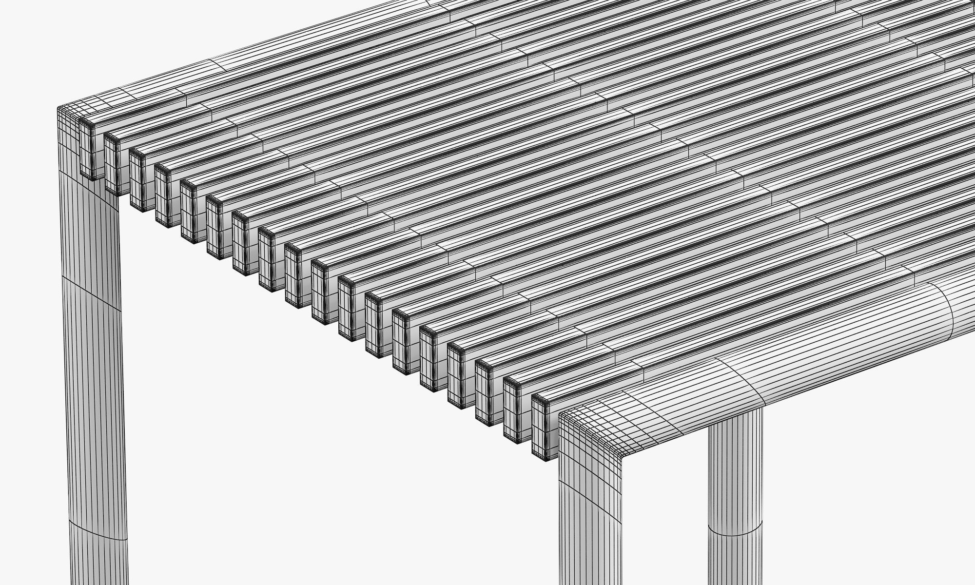 Beltempo Tropical lounge Square Side Table 3D model_10