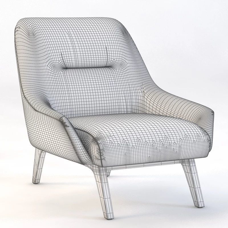 Nate Armchair 3D model_8