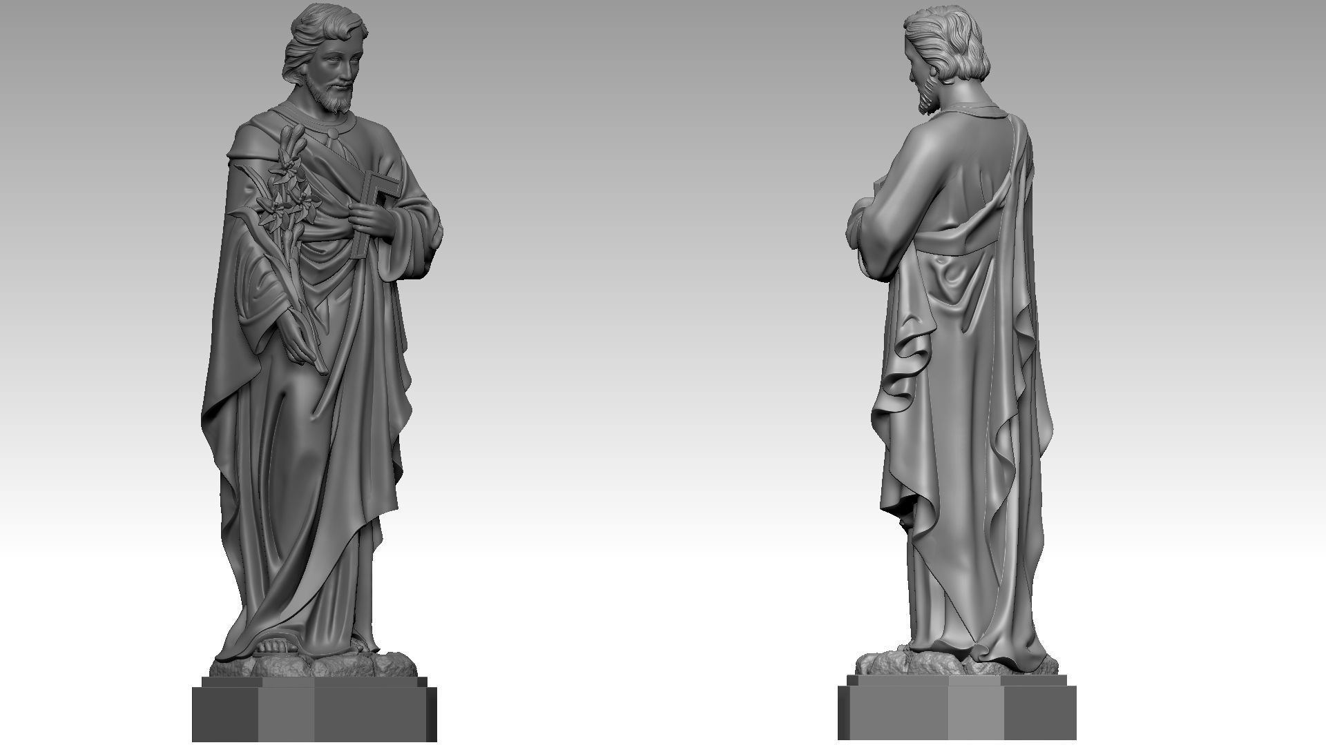 Saint Joseph 3D print model_7