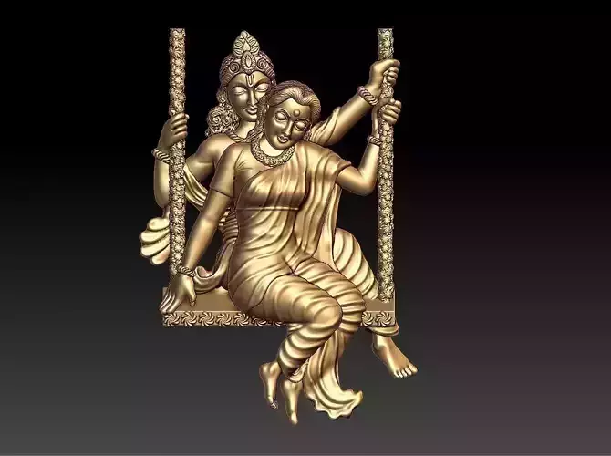 RADHAKRISHNA PENDENT 3D print model