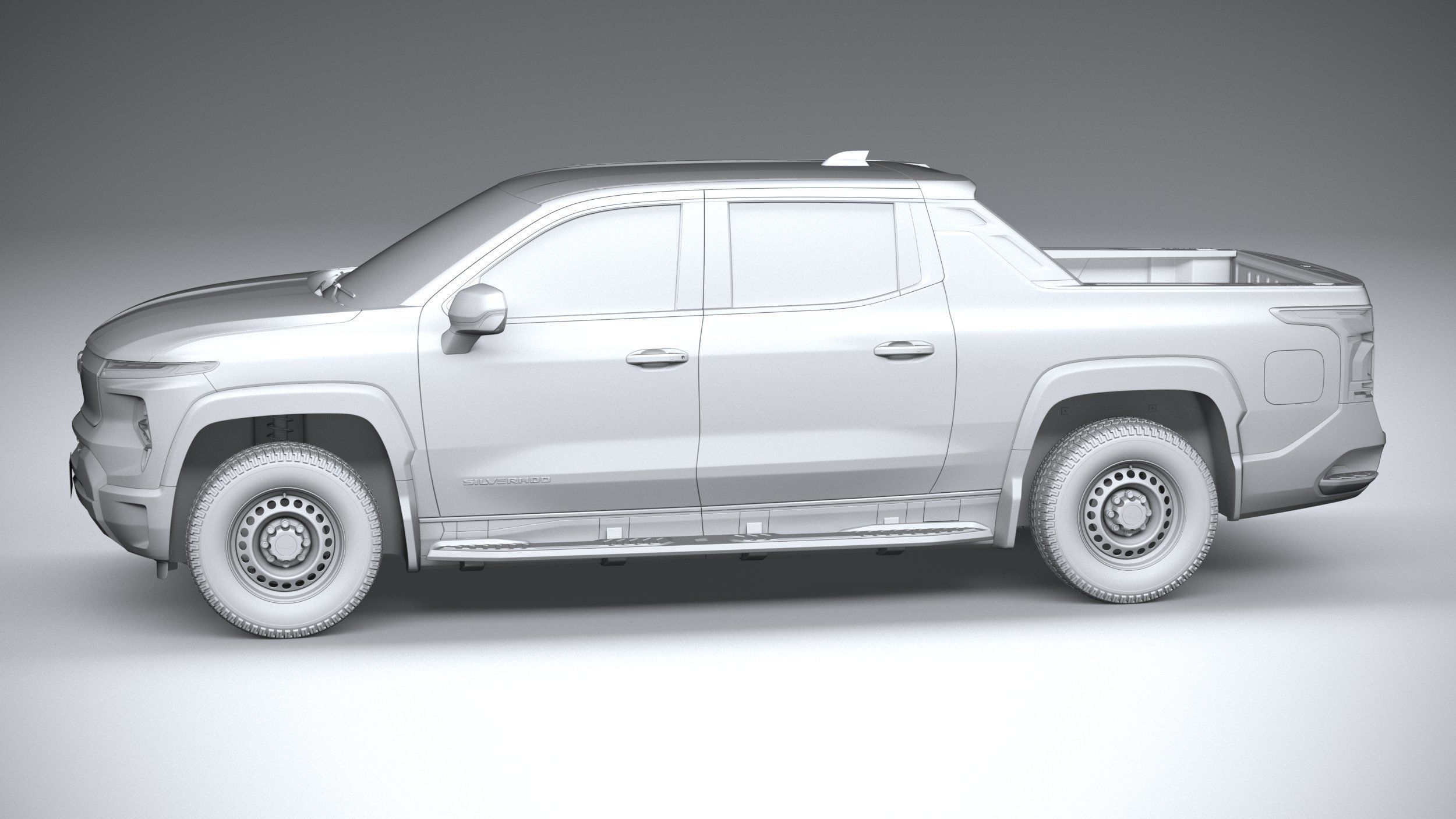 Chevrolet Silverado EV WT CG 2024 3D model_22
