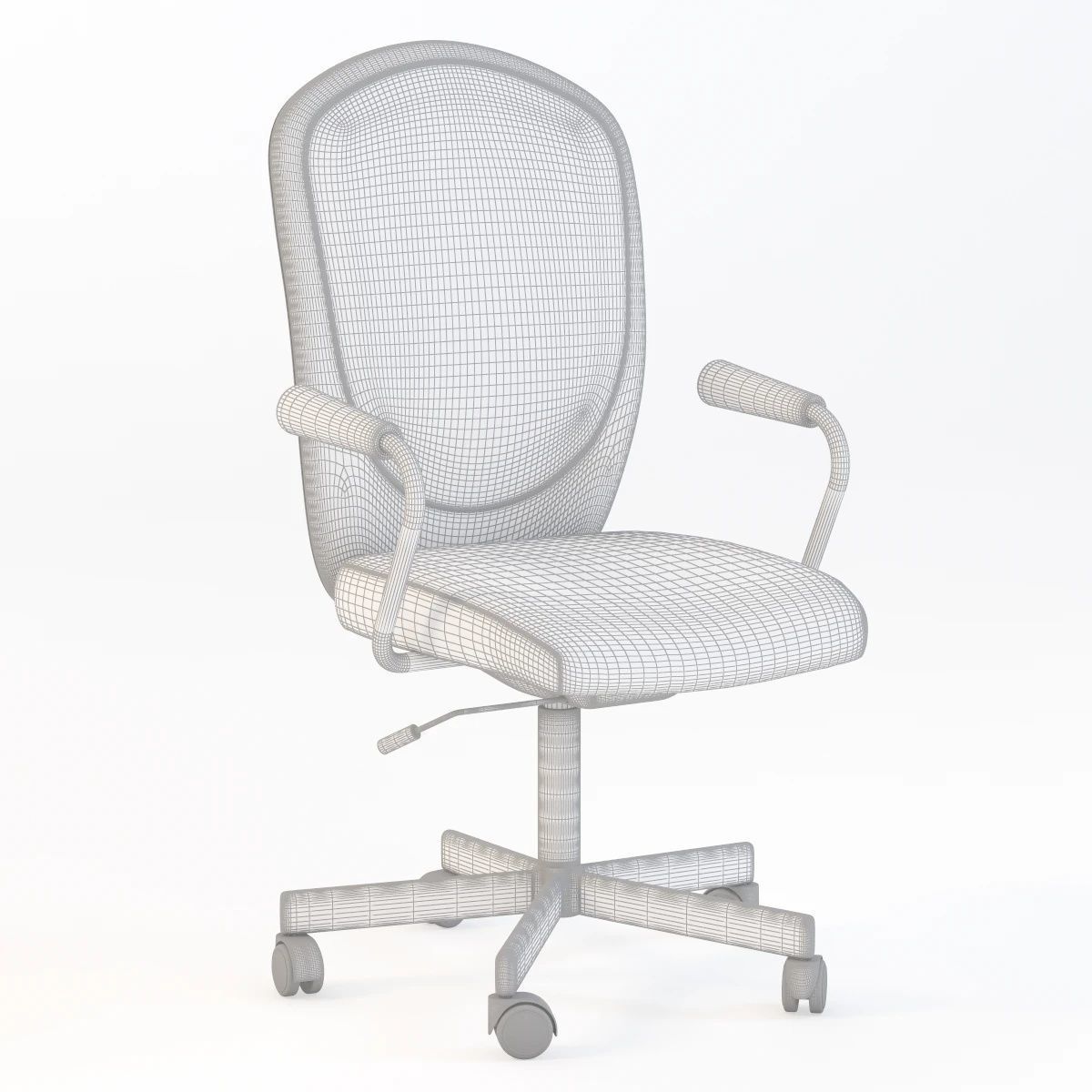 Ikea Flintan Nominell Swivel Chair With Armrests 3D model_8