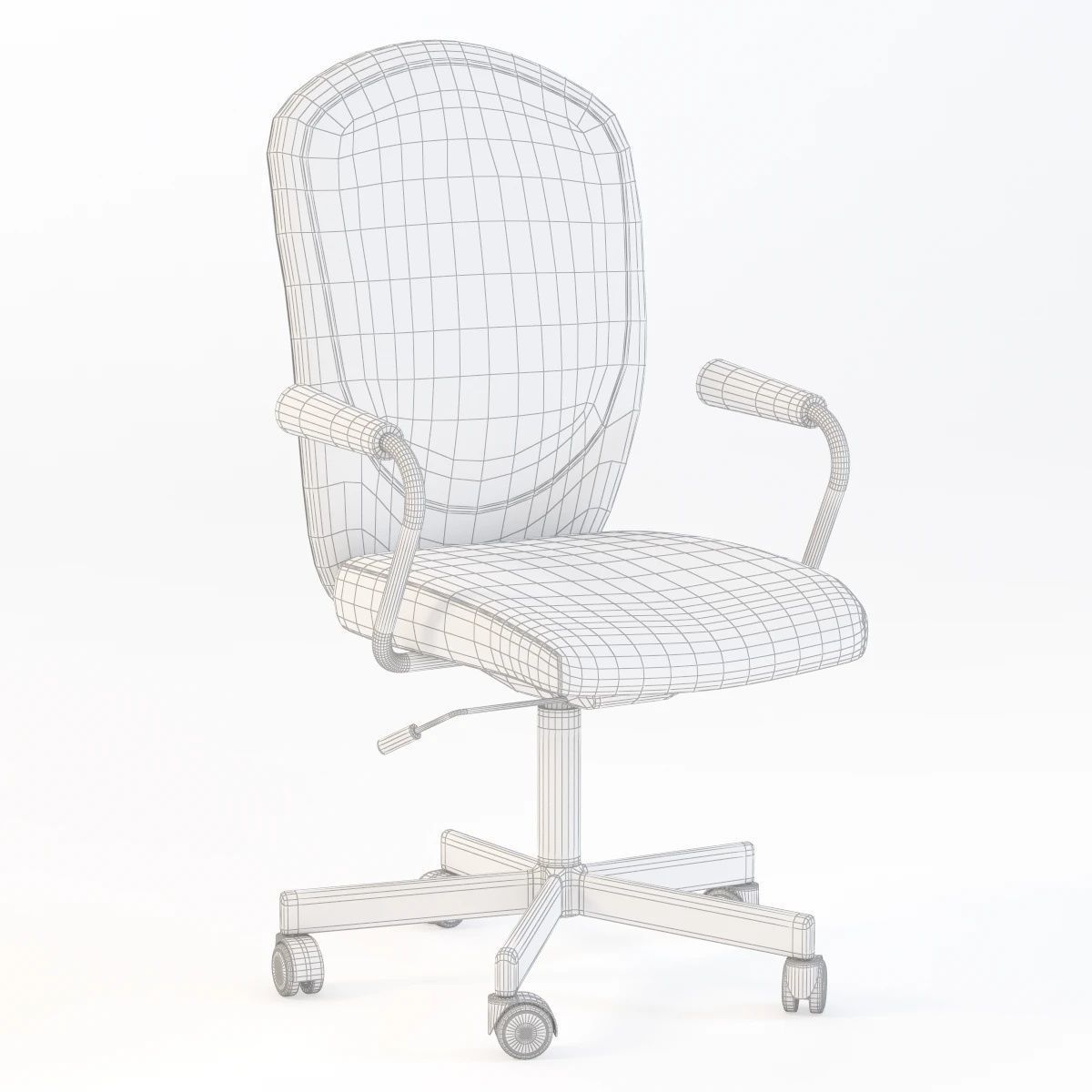 Ikea Flintan Nominell Swivel Chair With Armrests 3D model_11