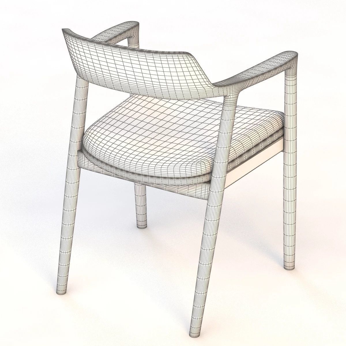 Hiroshima Lounge Chair 3D model_8