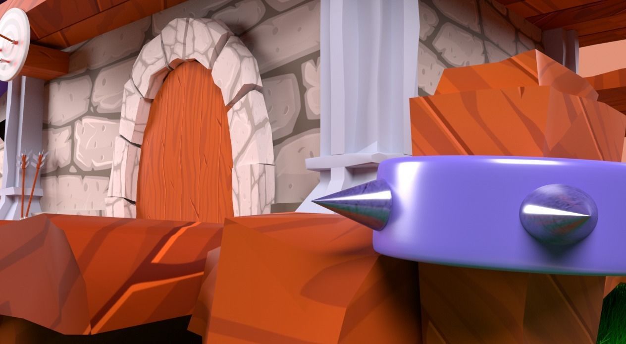 Enviroment Cartoon Low-poly 3D model_1