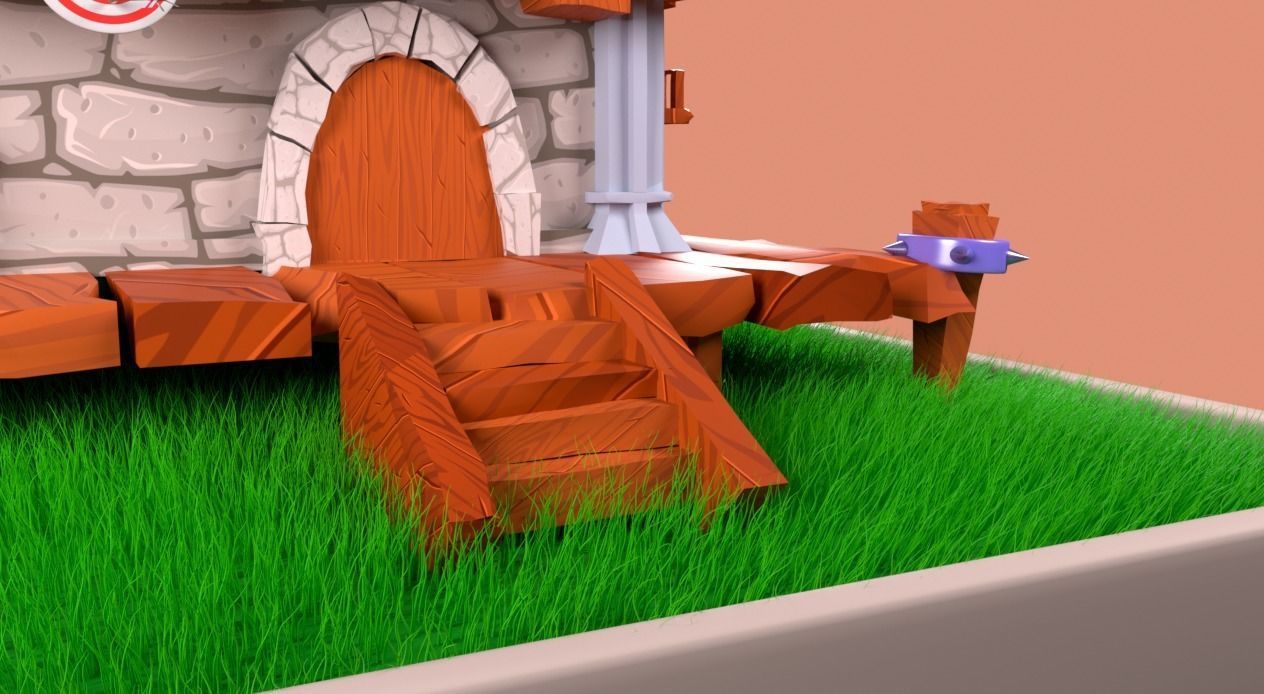 Enviroment Cartoon Low-poly 3D model_9