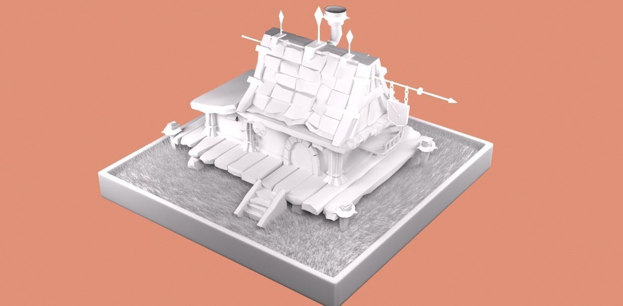 Enviroment Cartoon Low-poly 3D model_10