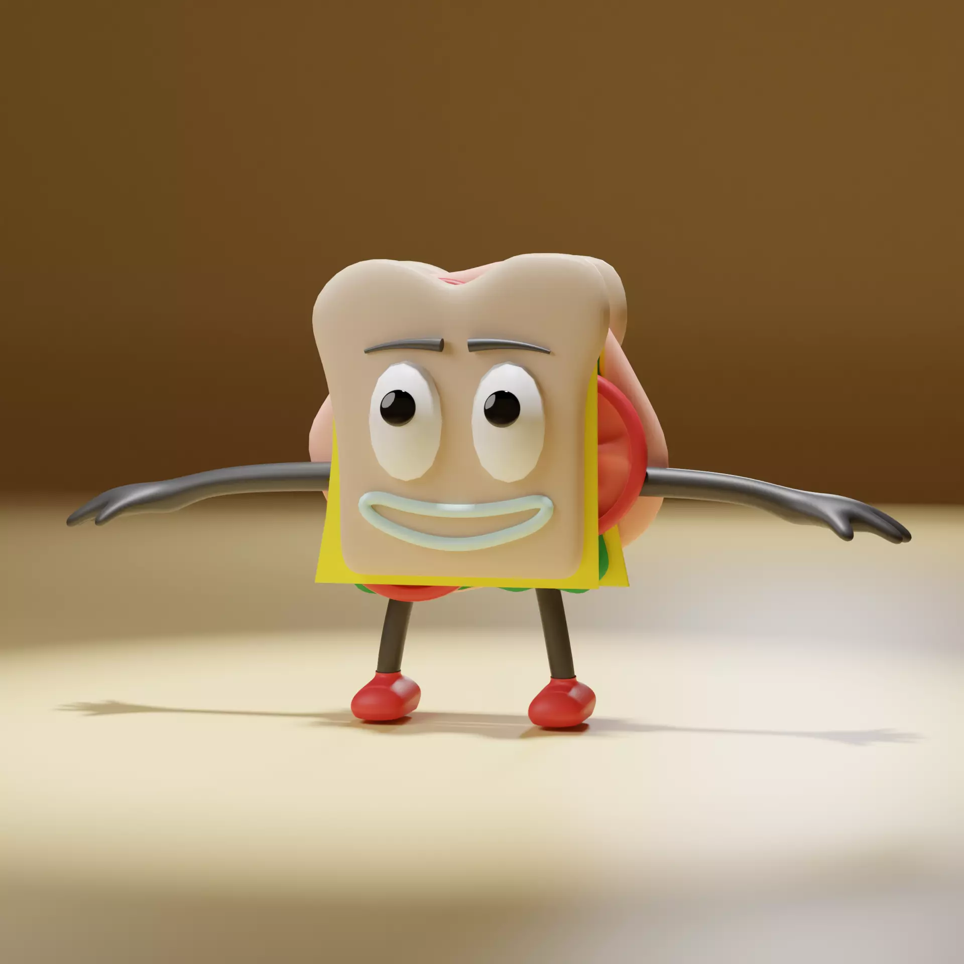 Cartoon Sandwich Free 3D model_0