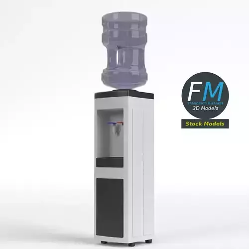Rectangular water cooler 3D model