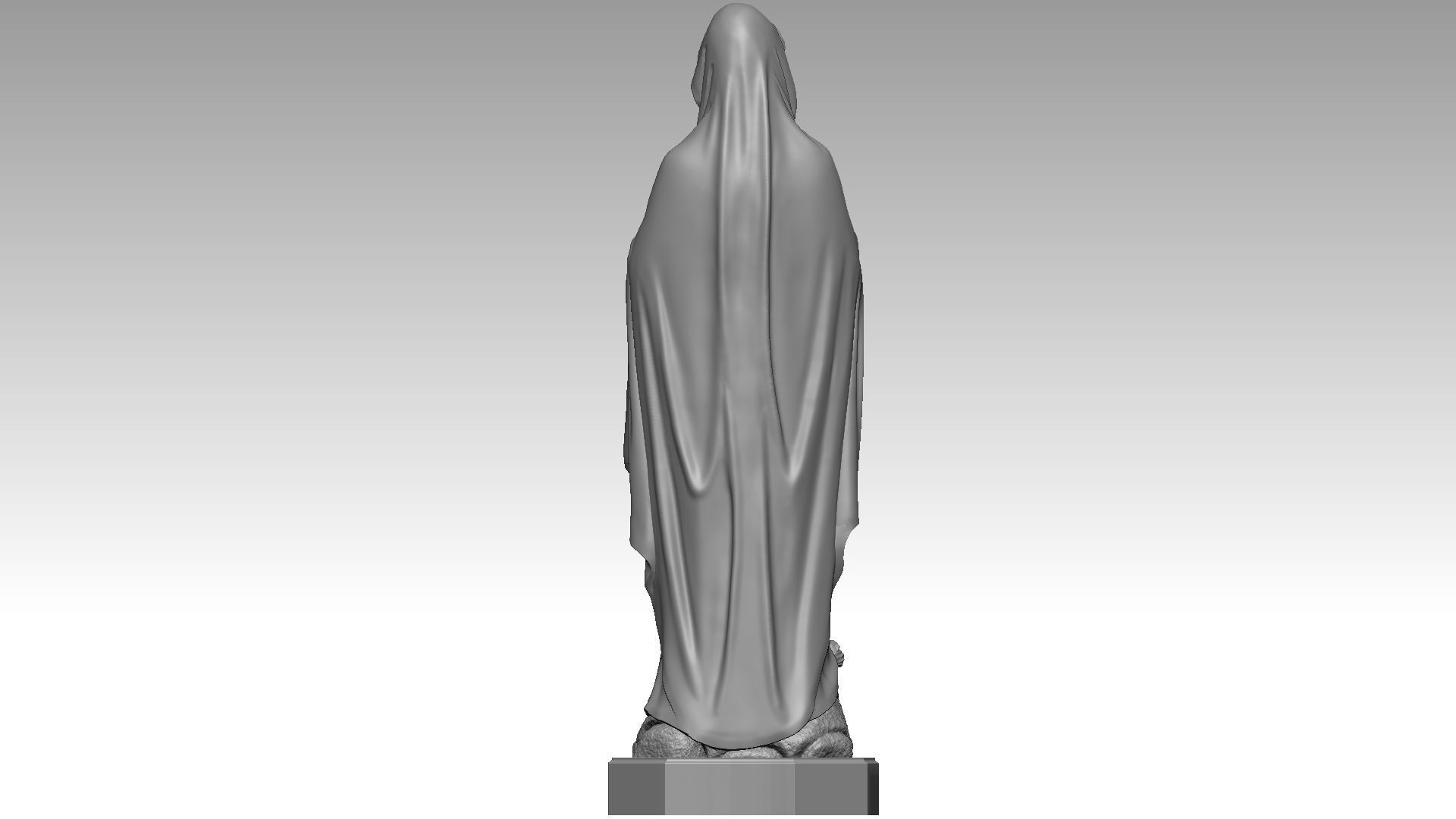 Virgin Mary - Notre Dame de Lourdes 3D print model_3
