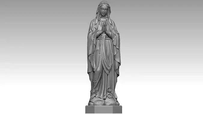 Virgin Mary - Notre Dame de Lourdes 3D print model