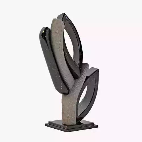 Dot Art Abstract Sculpture 3D model