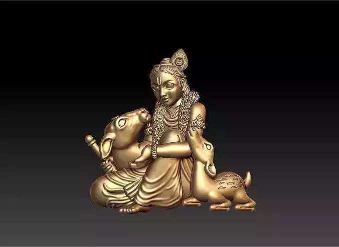 KRISHNA WITH COW PENDENT