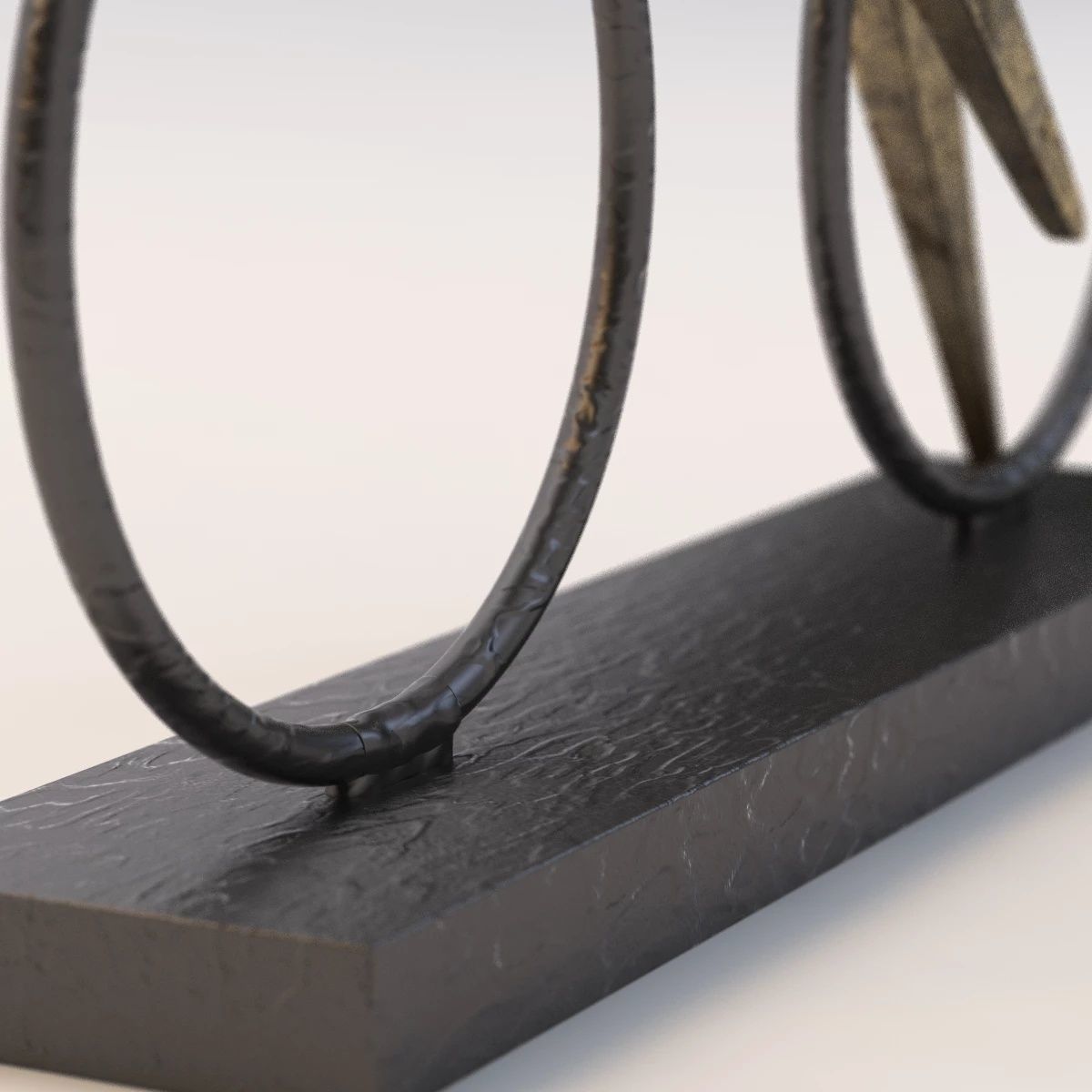 Cyclist Bronze Sculpture 3D model_5