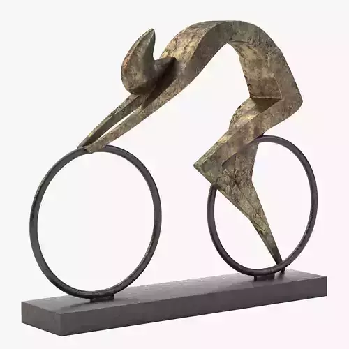 Cyclist Bronze Sculpture