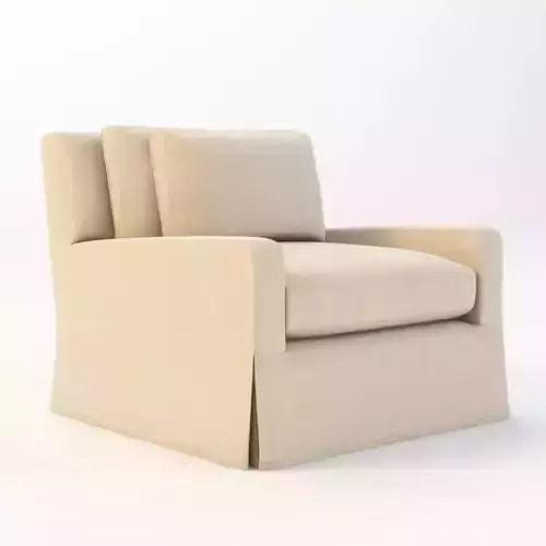 Belgian Slope Arm Slipcovered Chair