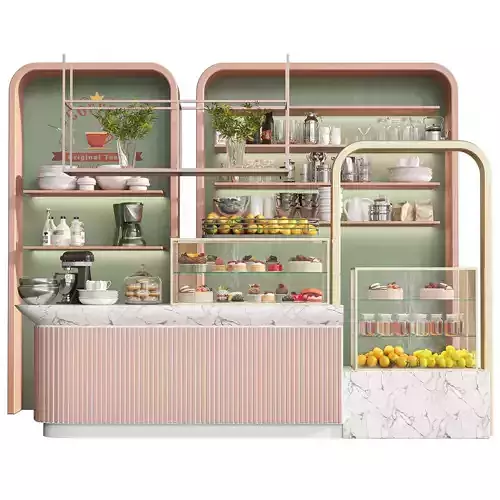 Modern coffee point with sweets