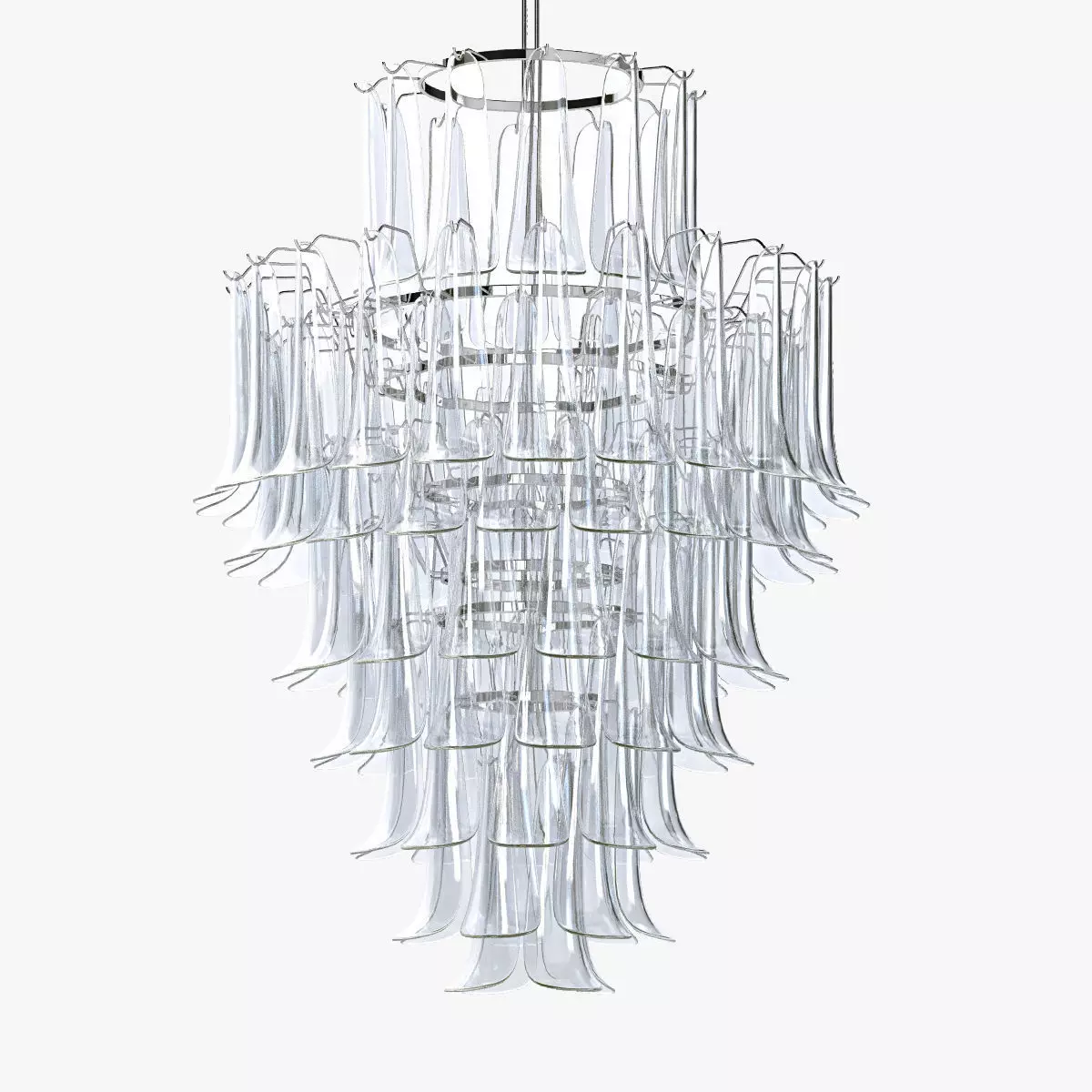 Mid Century Italian Modern Mazzega Murano Art Glass Chandelier 3D model