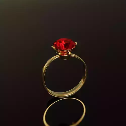 Diamond ring low poly 