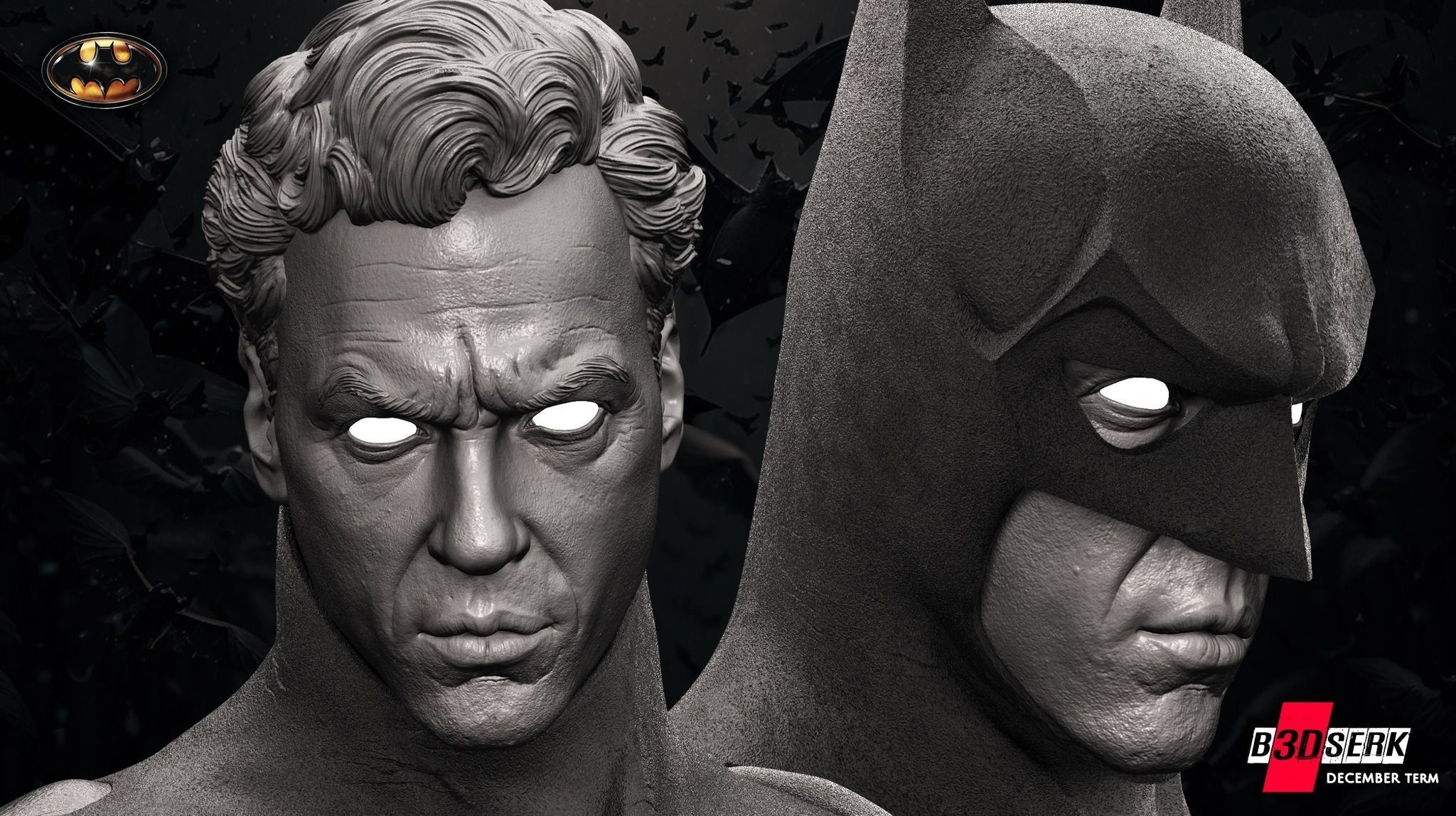 B3DSERK December term 2022 Batman 1989 Sculpture 3D print model_10