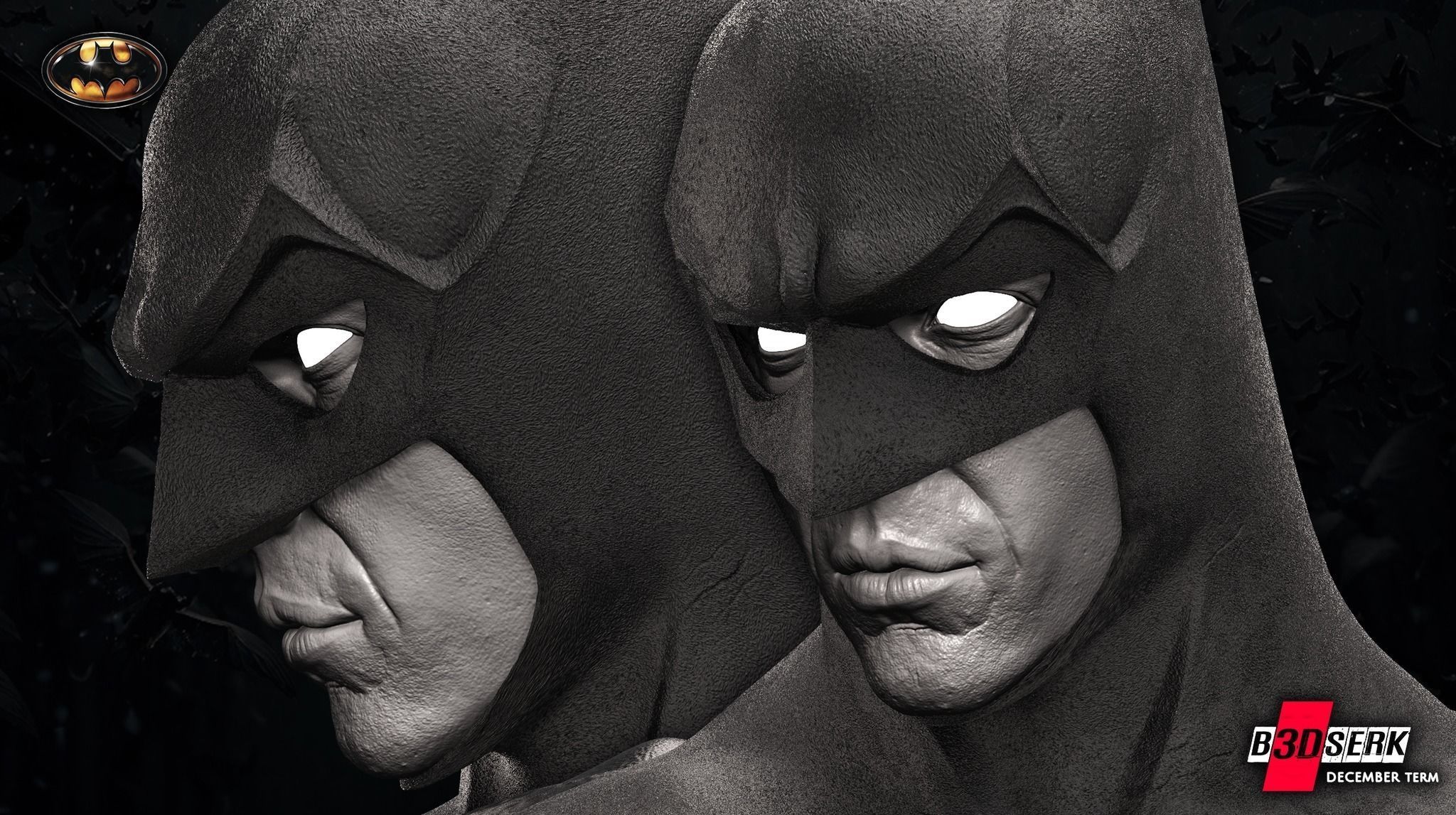 B3DSERK December term 2022 Batman 1989 Sculpture 3D print model_1