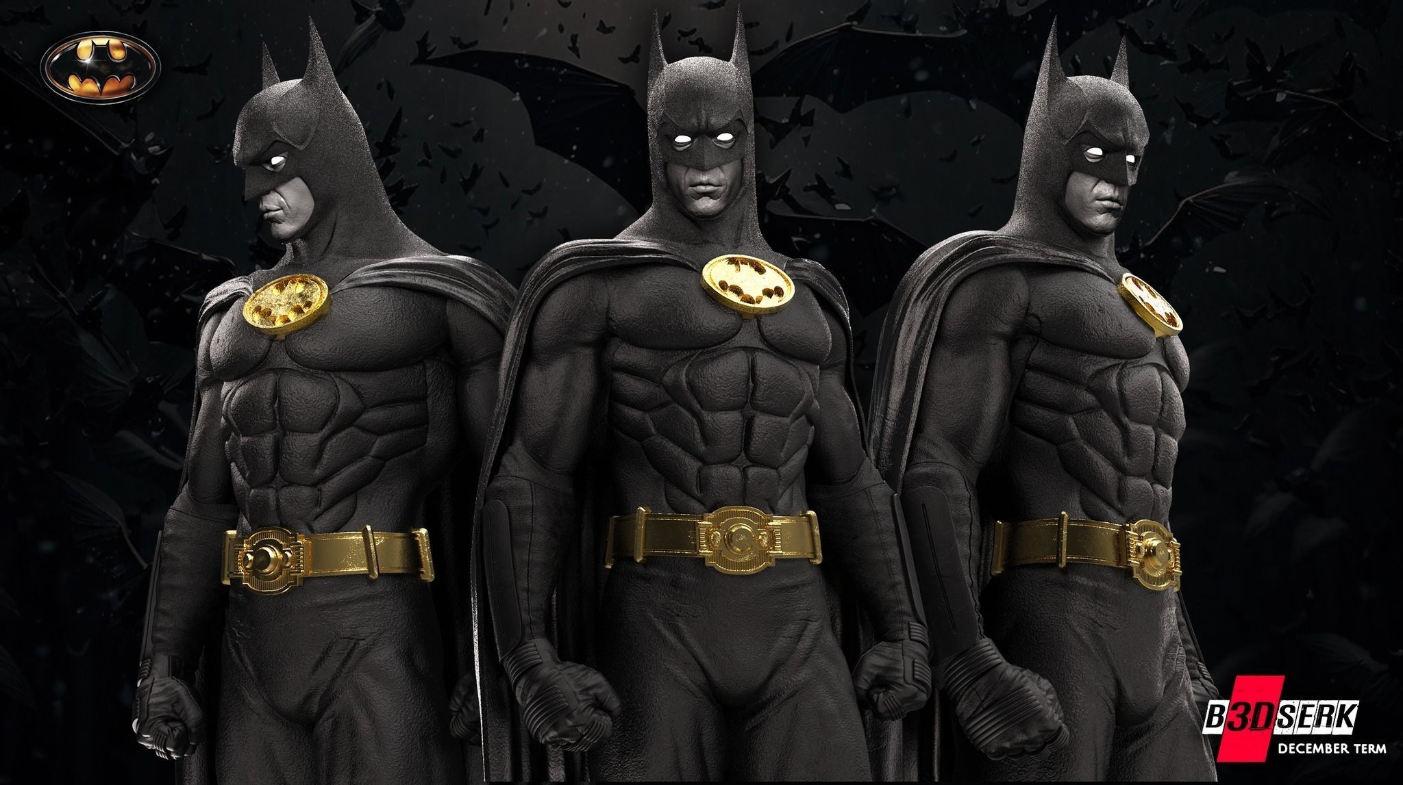 B3DSERK December term 2022 Batman 1989 Sculpture 3D print model_4