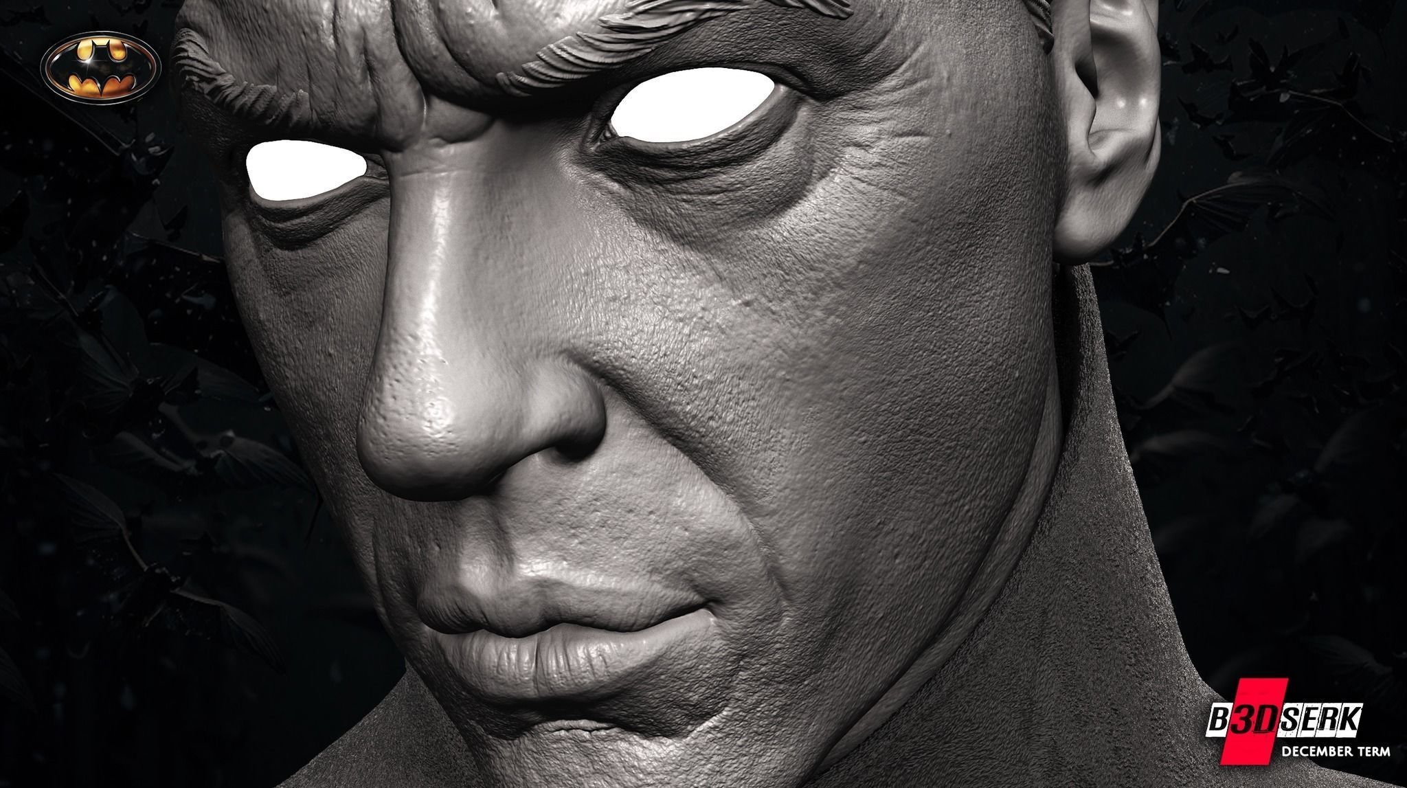 B3DSERK December term 2022 Batman 1989 Sculpture 3D print model_12