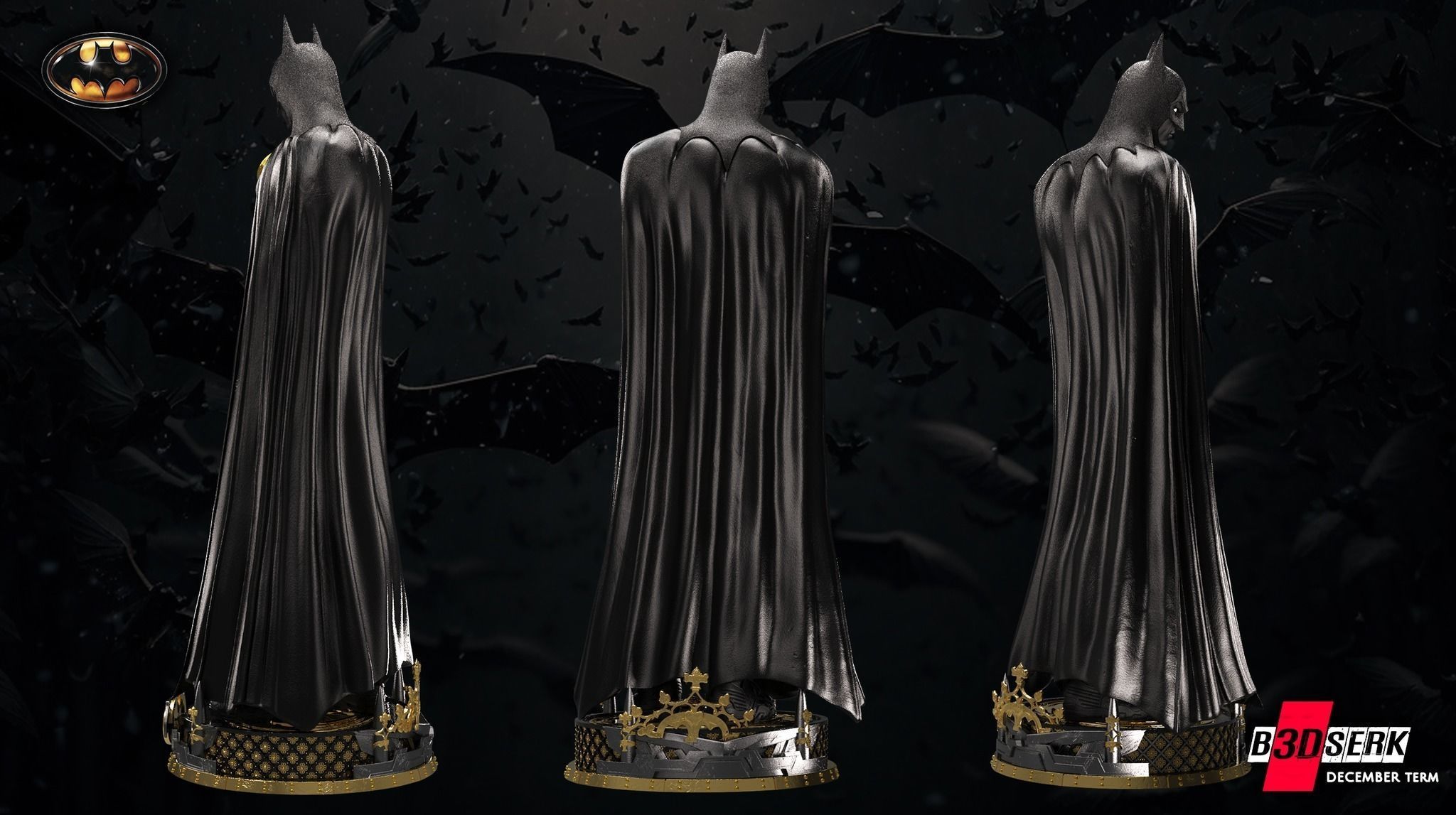 B3DSERK December term 2022 Batman 1989 Sculpture 3D print model_5
