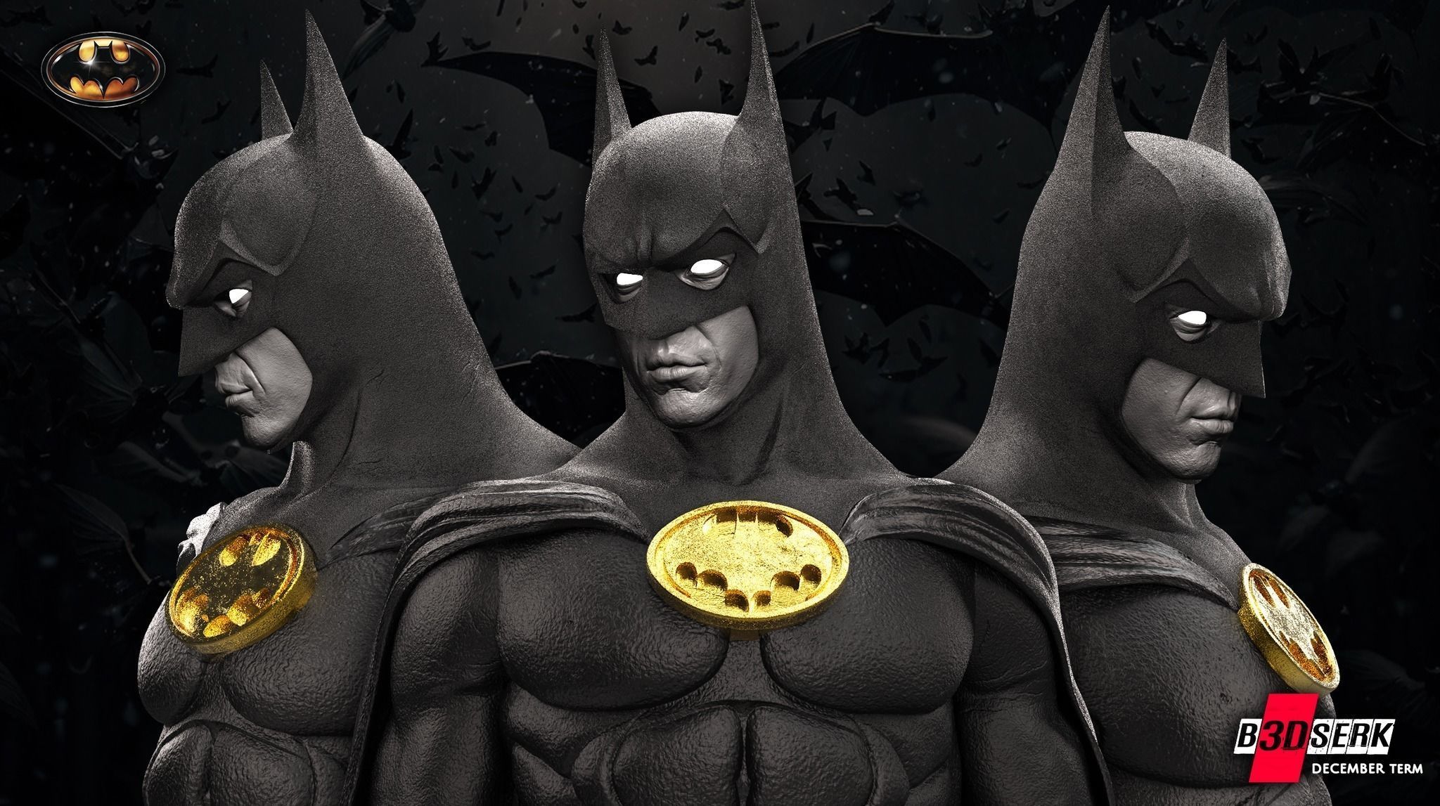 B3DSERK December term 2022 Batman 1989 Sculpture 3D print model_6