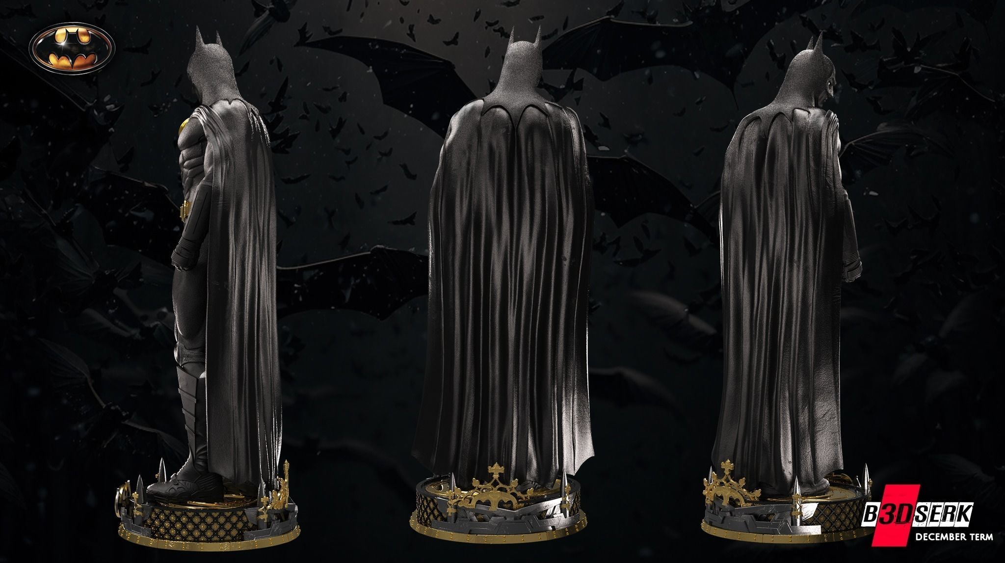 B3DSERK December term 2022 Batman 1989 Sculpture 3D print model_11
