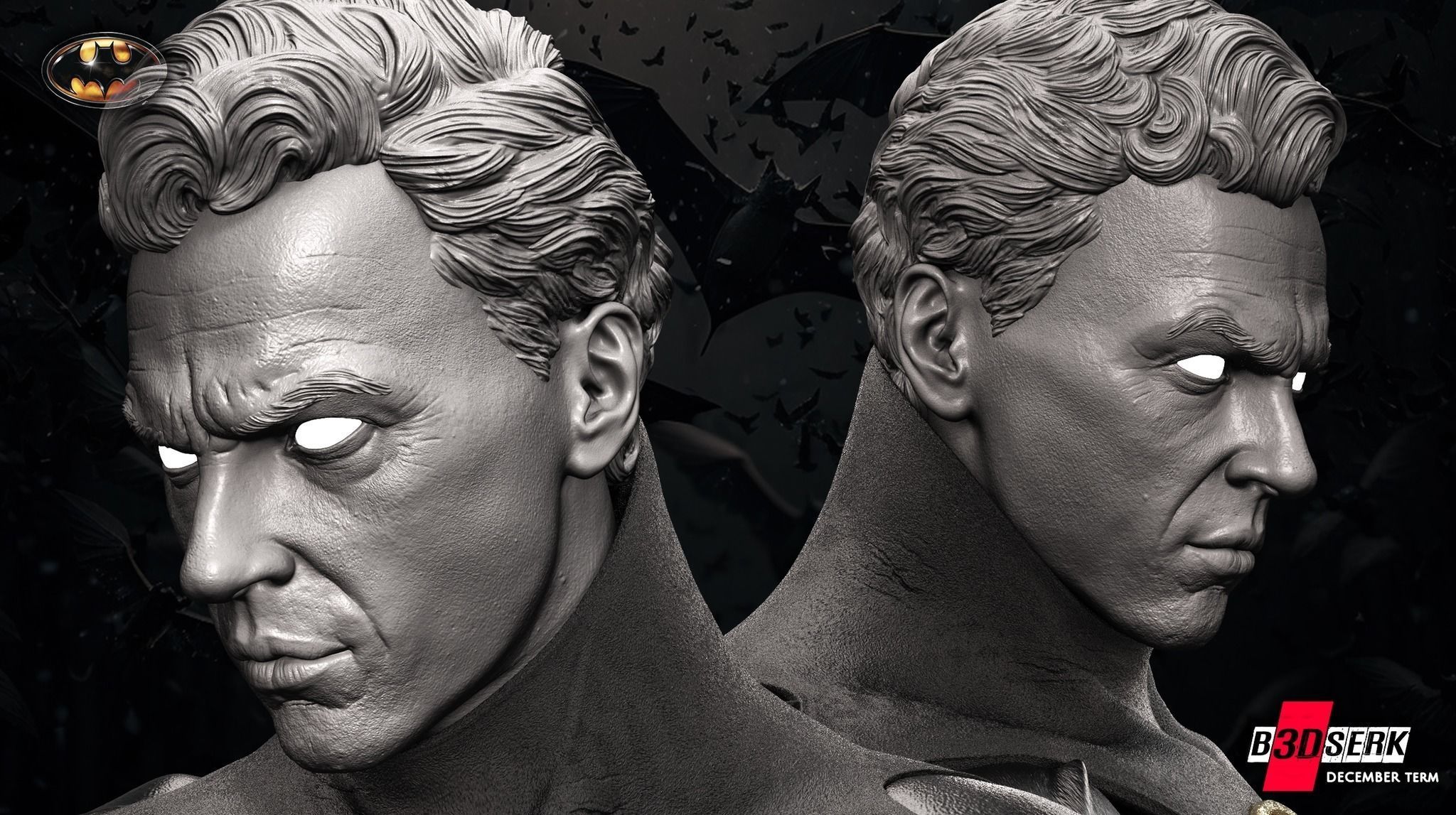 B3DSERK December term 2022 Batman 1989 Sculpture 3D print model_2