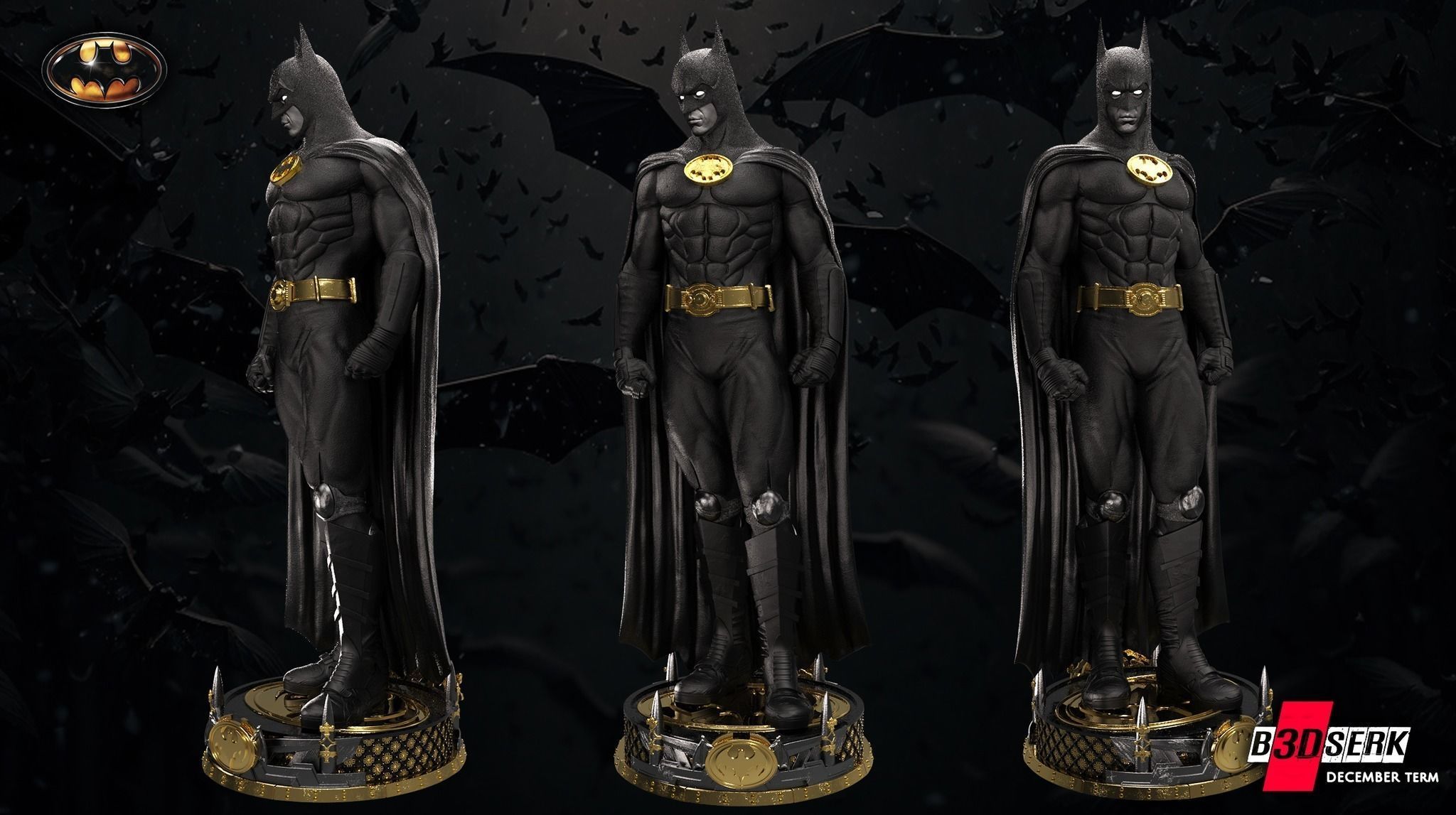 B3DSERK December term 2022 Batman 1989 Sculpture 3D print model_8