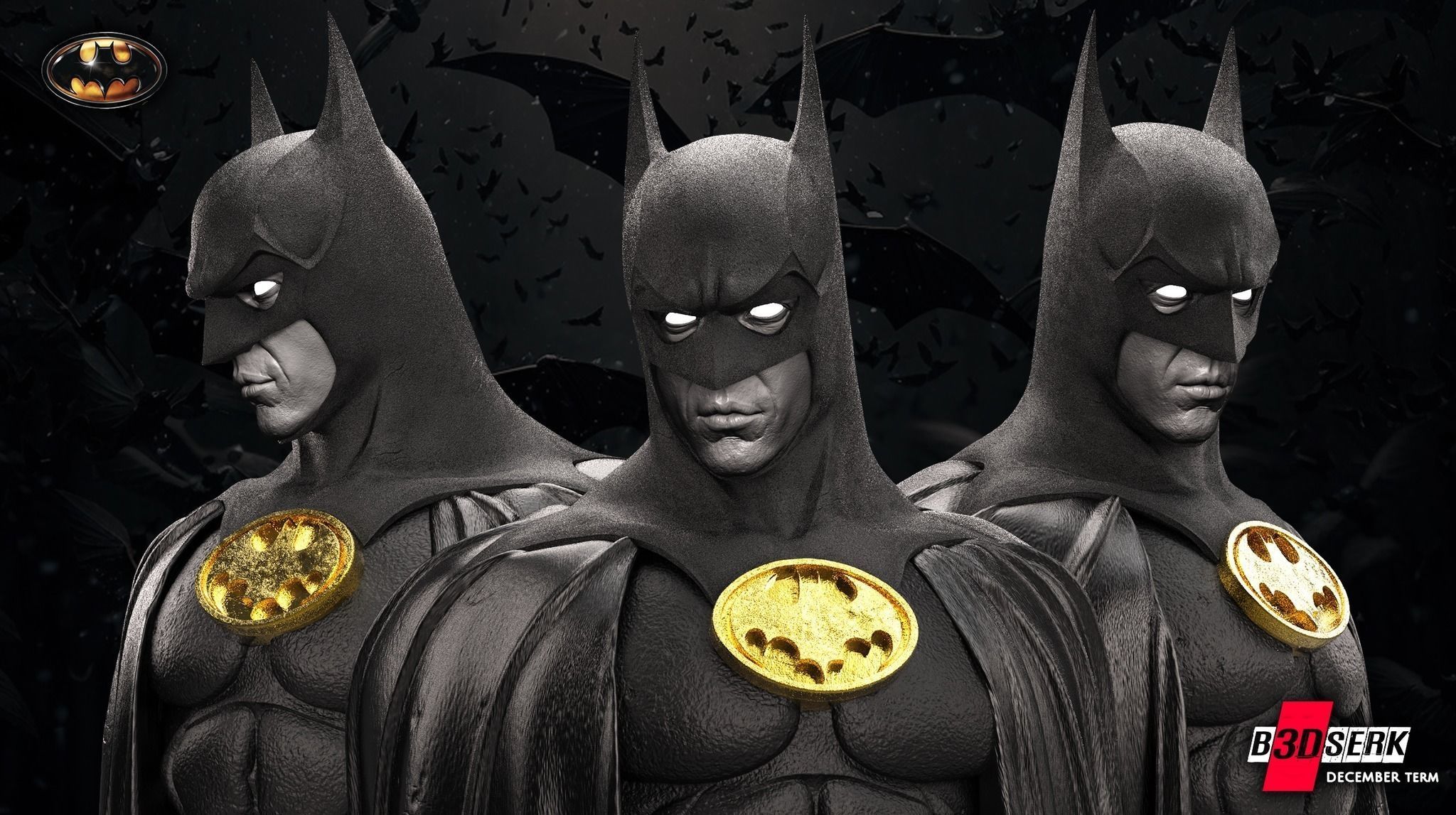 B3DSERK December term 2022 Batman 1989 Sculpture 3D print model_7