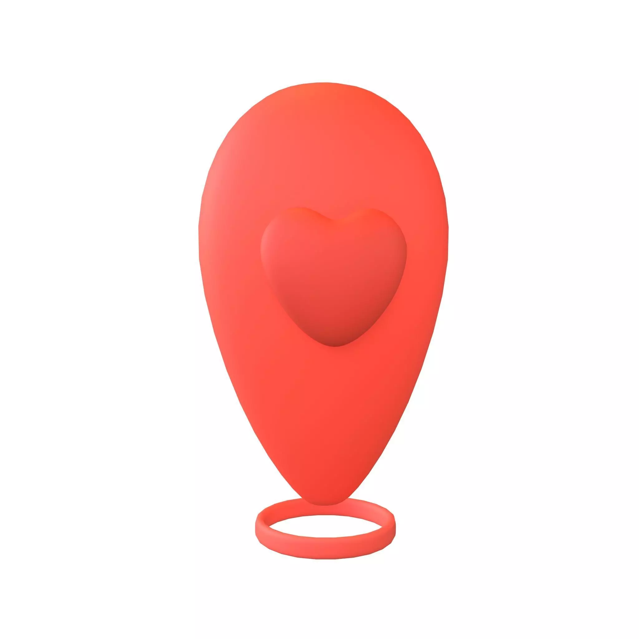 Love Location Tag Icon v1 002 Low-poly 3D model_0