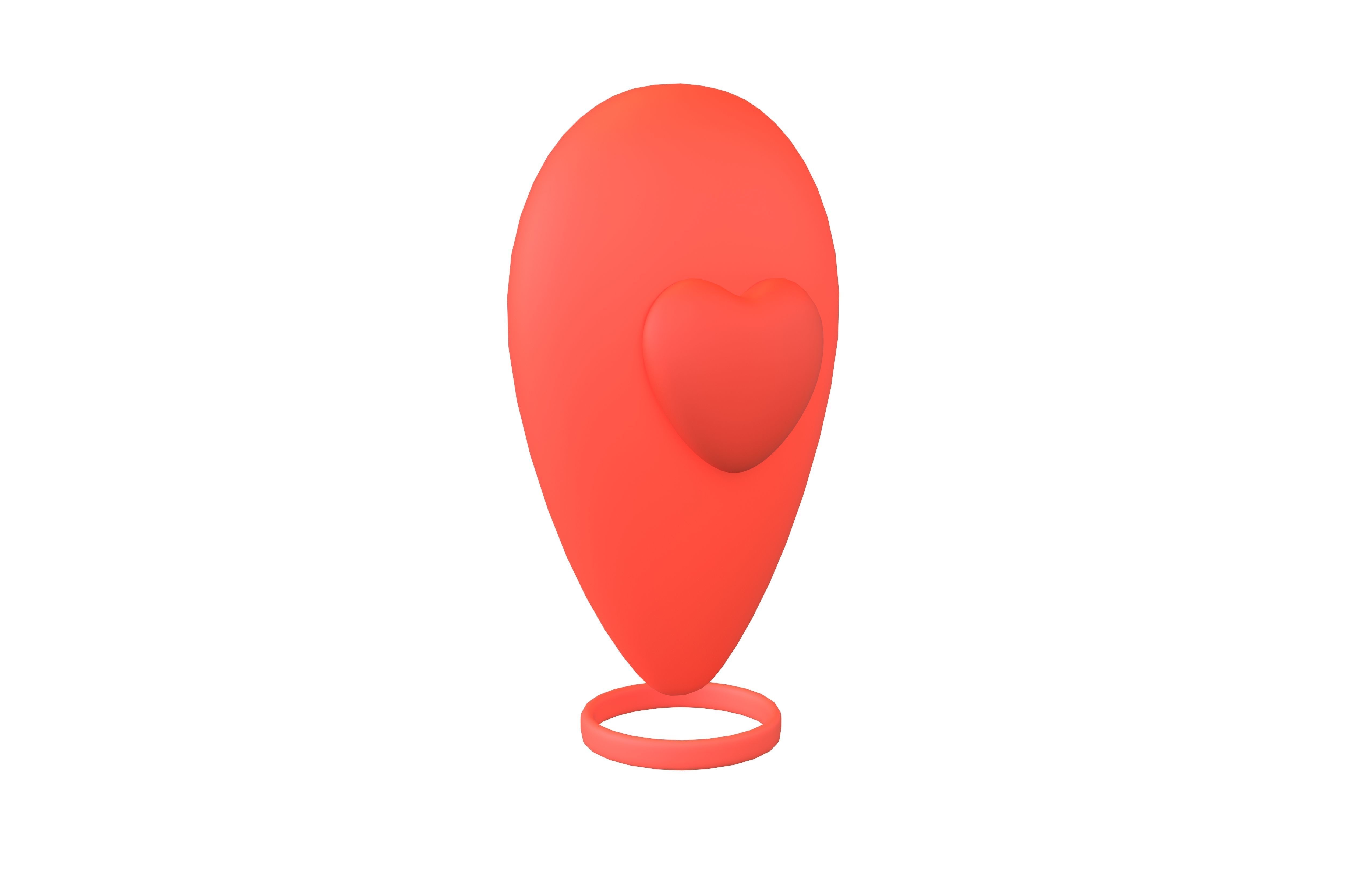 Love Location Tag Icon v1 002 Low-poly 3D model_1
