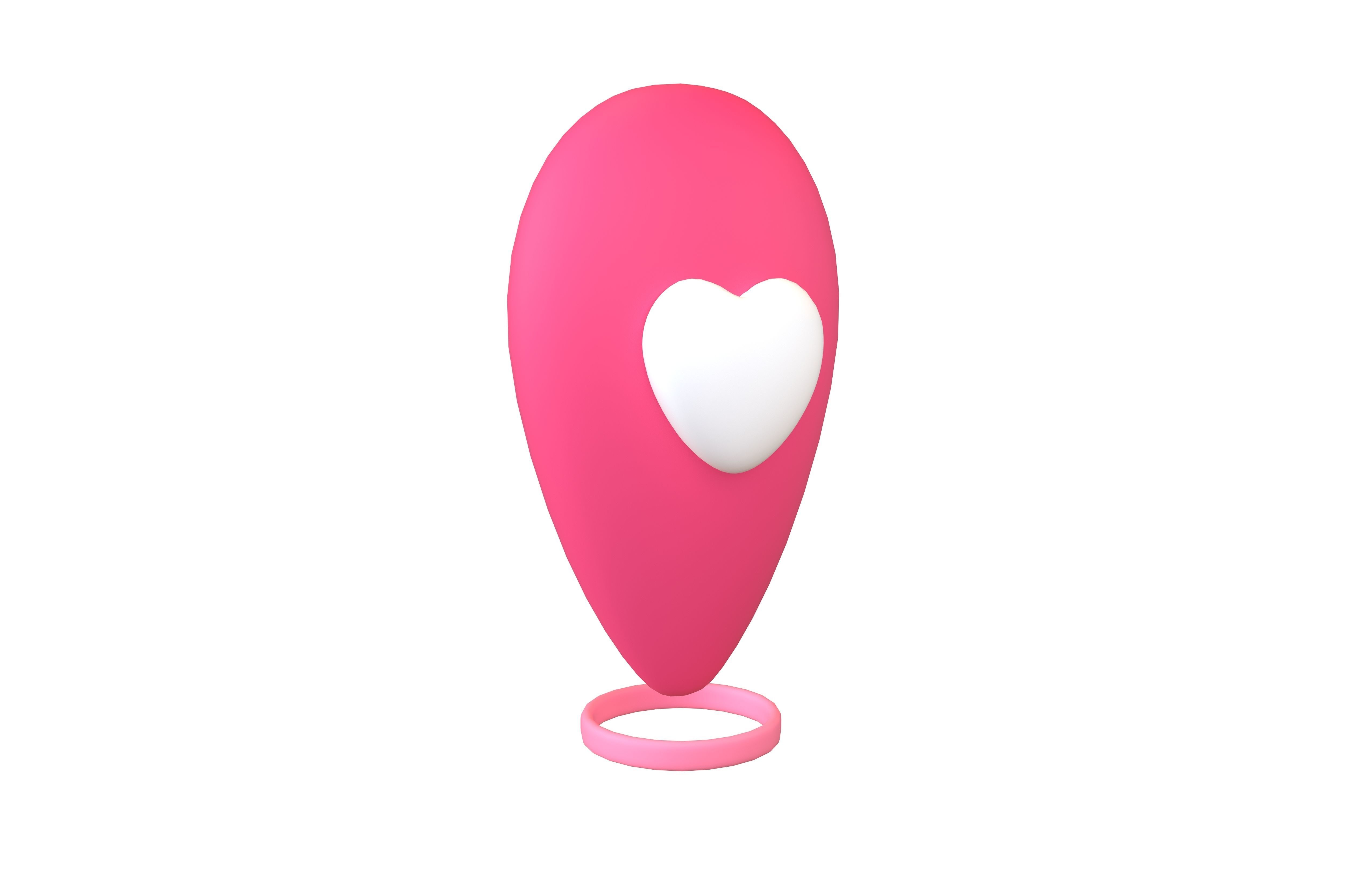 Love Location Tag Icon v1 003 Low-poly 3D model_1