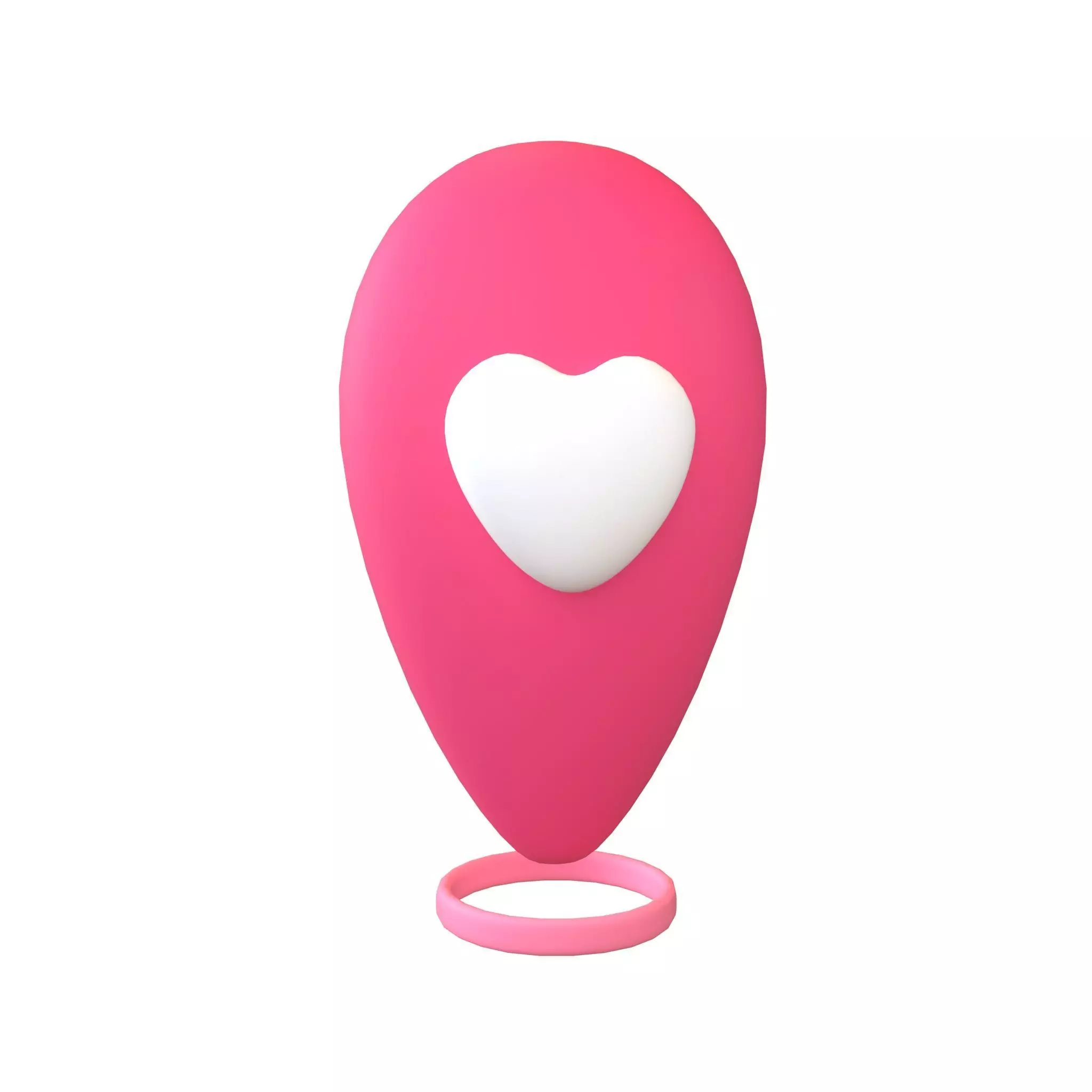 Love Location Tag Icon v1 003 Low-poly 3D model_0